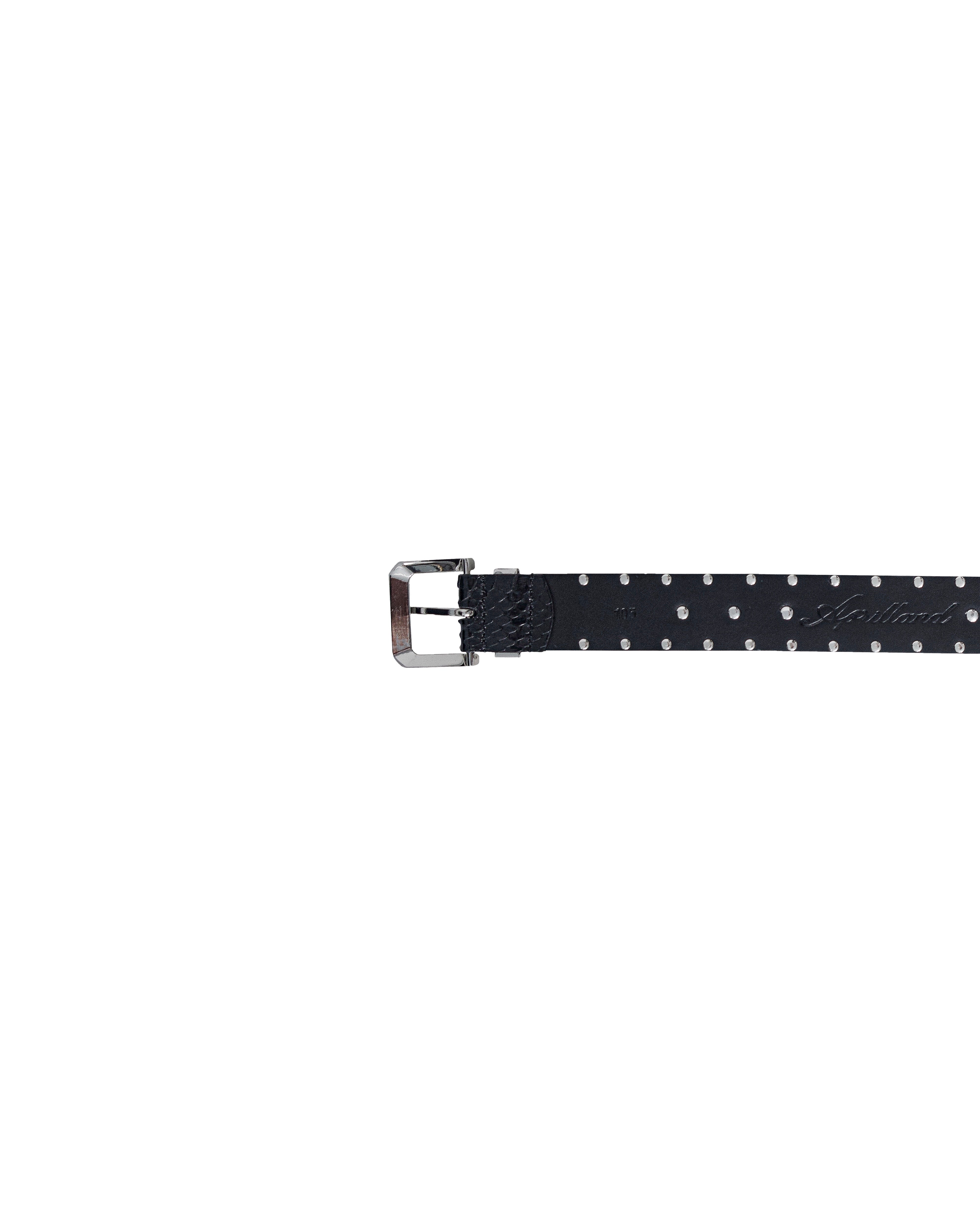 STUDDED SNAKESKIN BELT IN BLACK – Lowheads