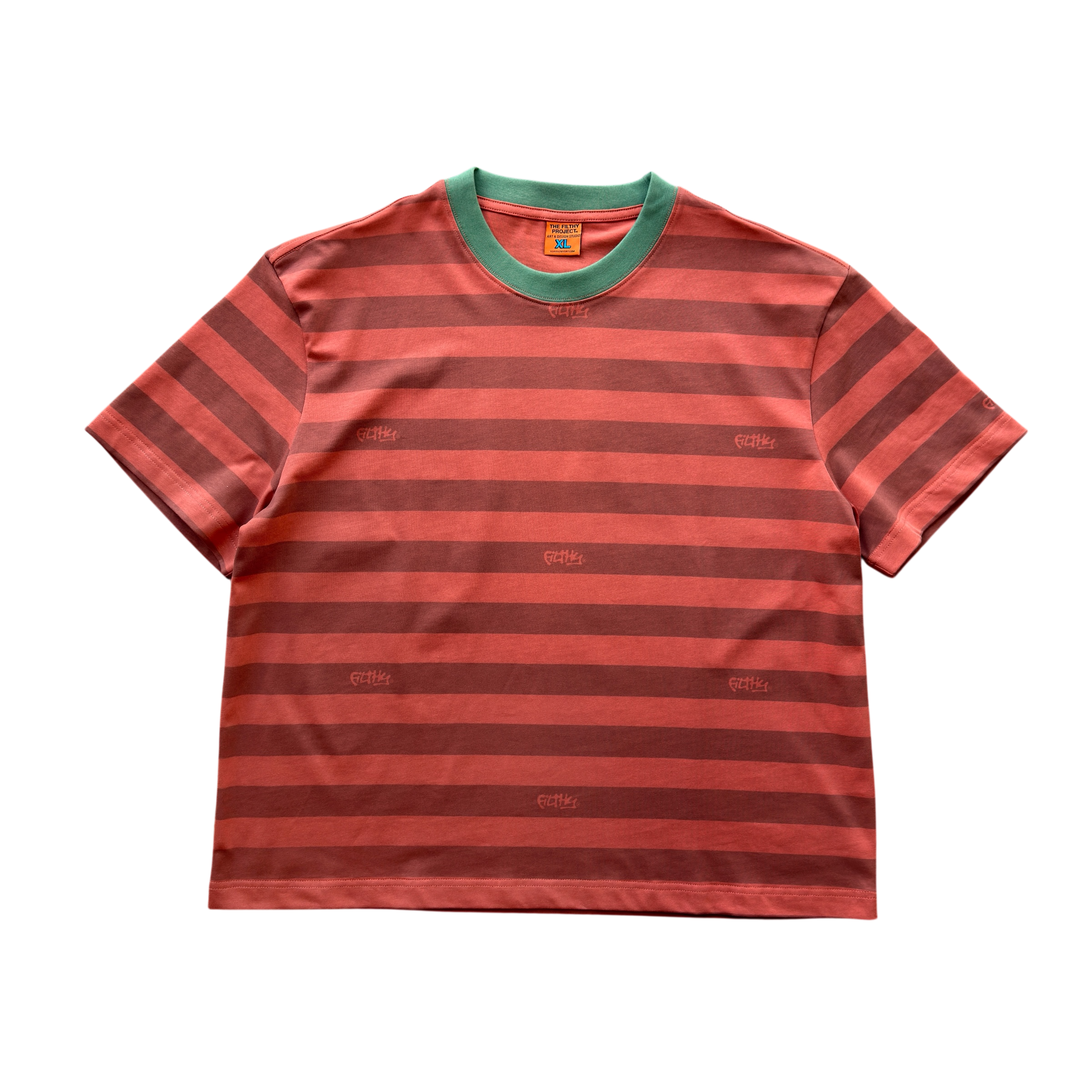 filthy® faded stripe tee (orange)