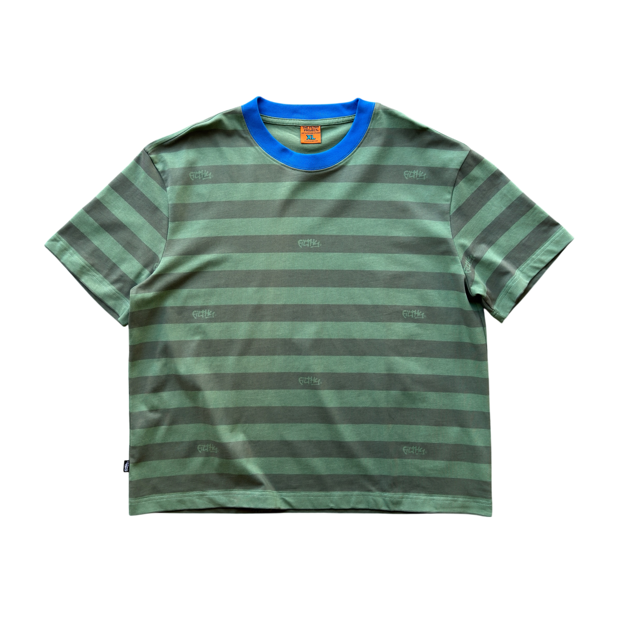 filthy® faded stripe tee (green)