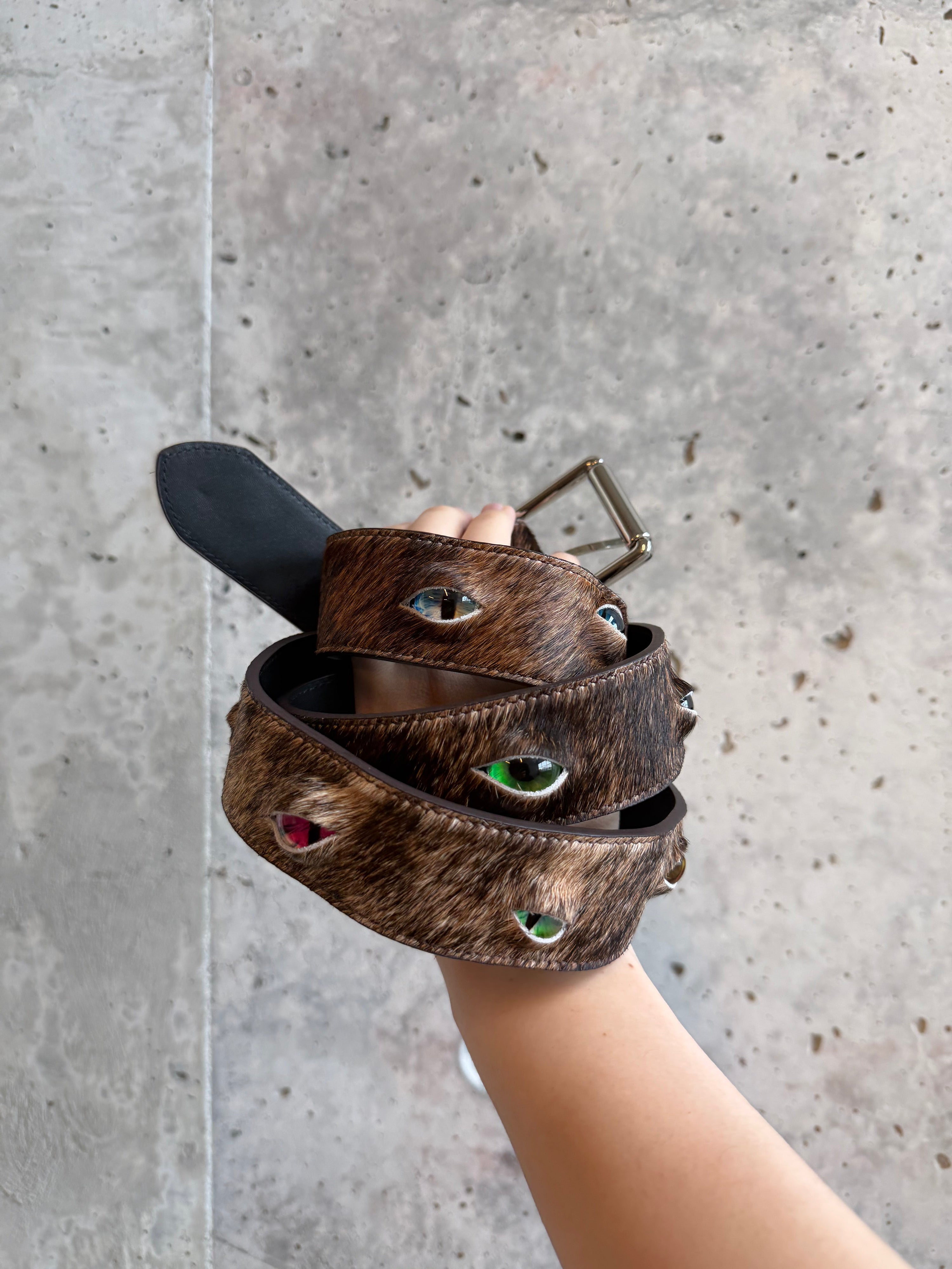 Eyeball Belt - Brindle Print