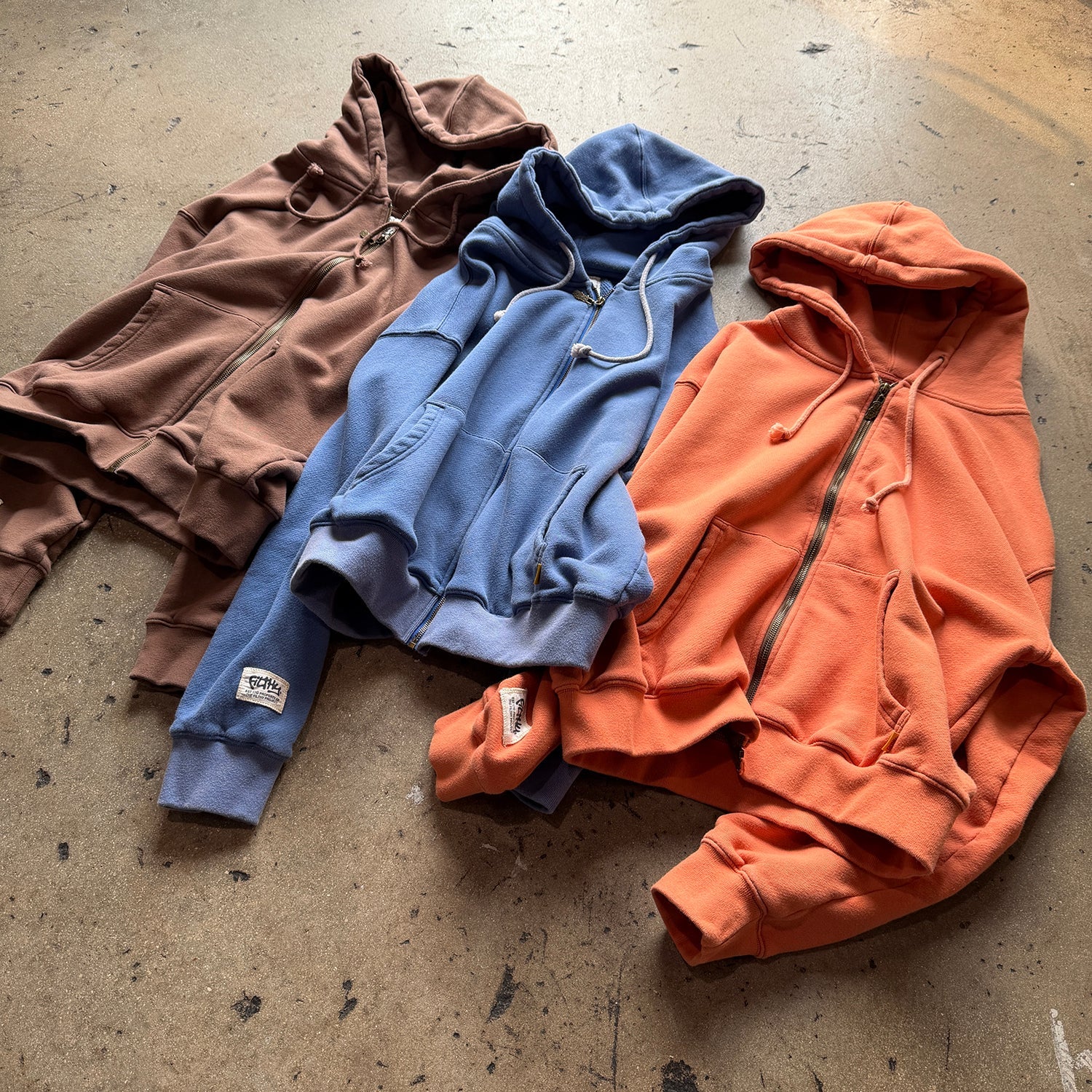 filthy® lightweight zip-up (faded blue)