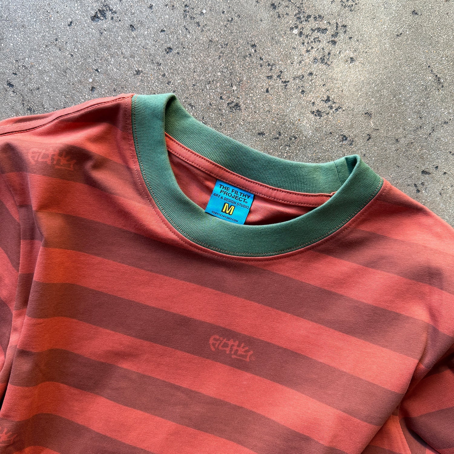 filthy® faded stripe tee (orange)