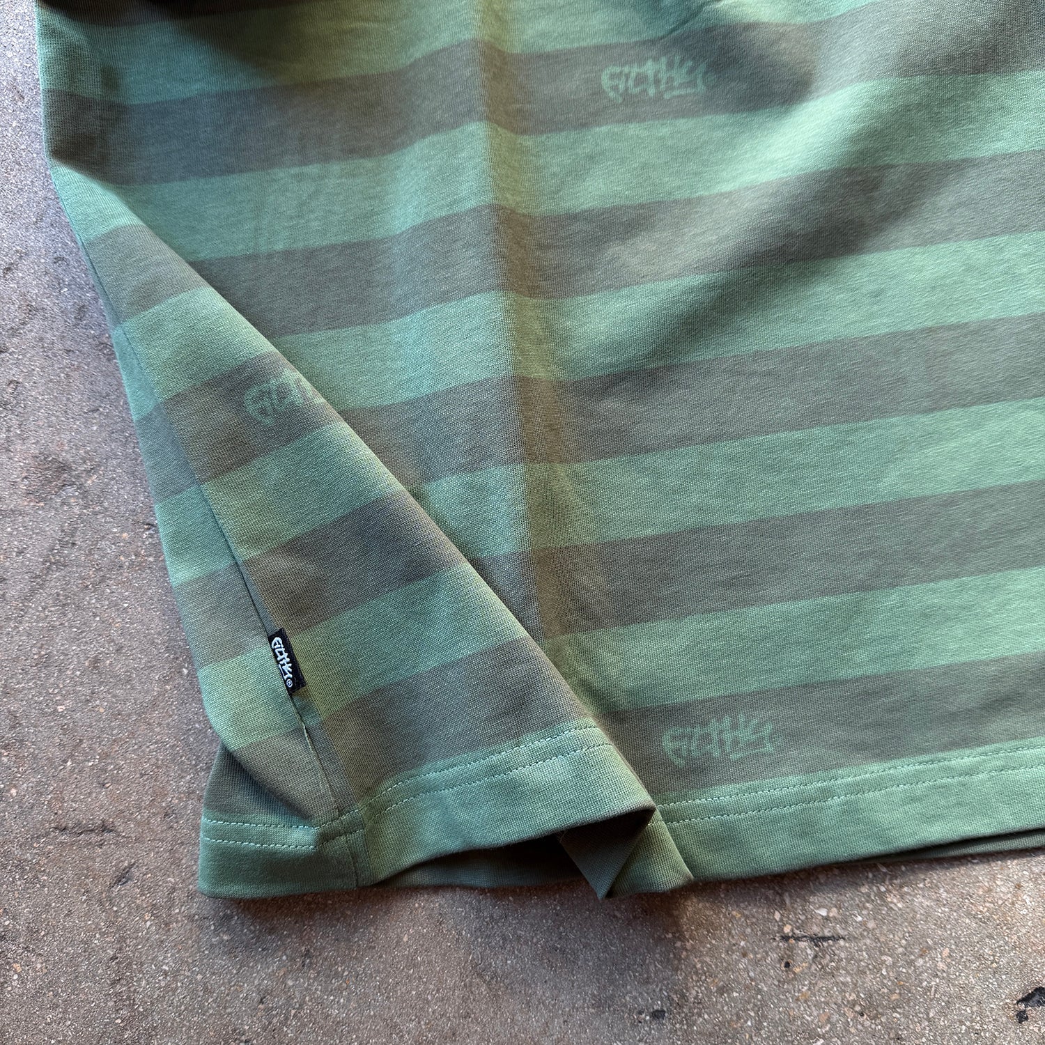 filthy® faded stripe tee (green)