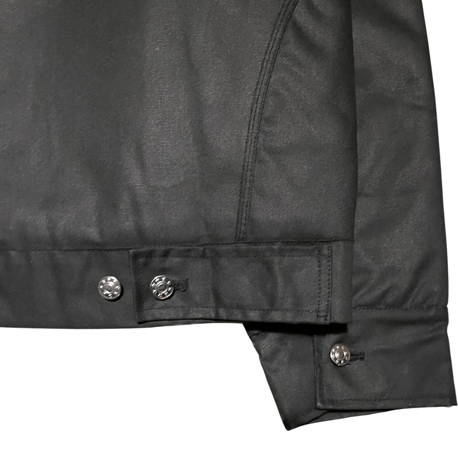 FUR CANVAS JACKET, BLACK