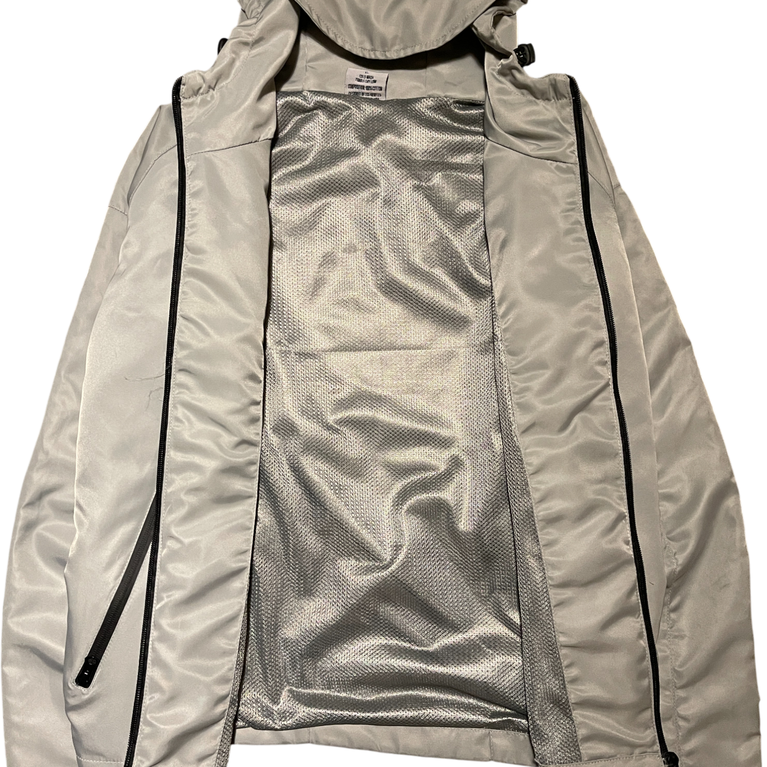 WOMEN'S CROPPED SHELL JACKET, SILVER