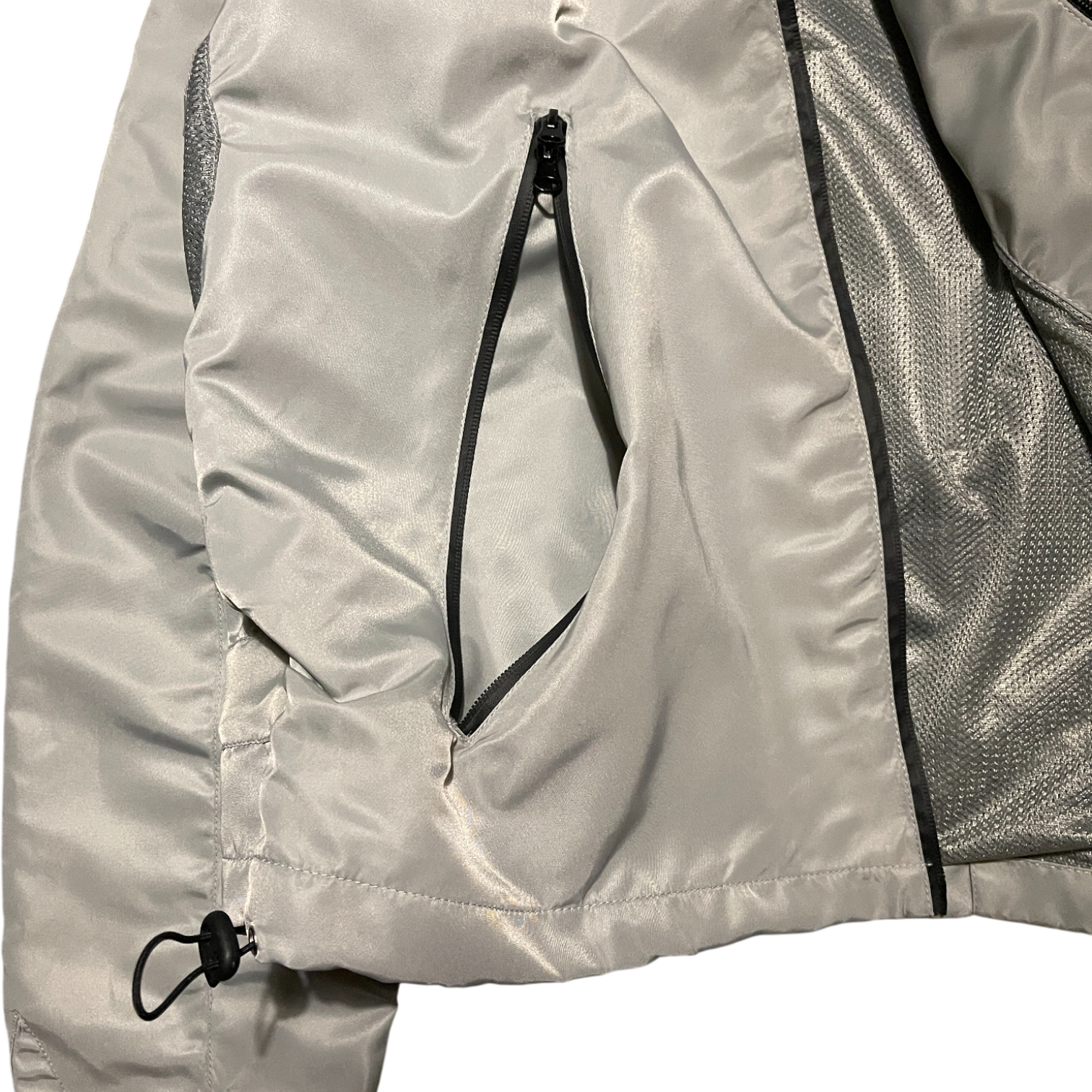 WOMEN'S CROPPED SHELL JACKET, SILVER