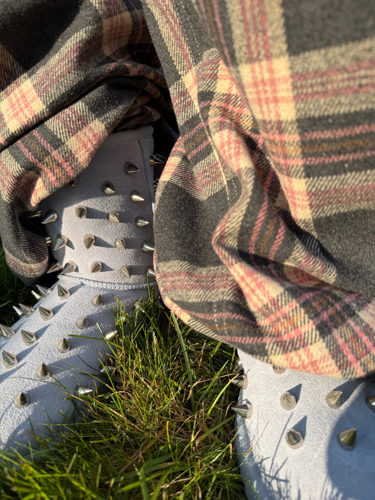 Prngrphy - Plaid Varsity Sweats (PINK/GREEN)