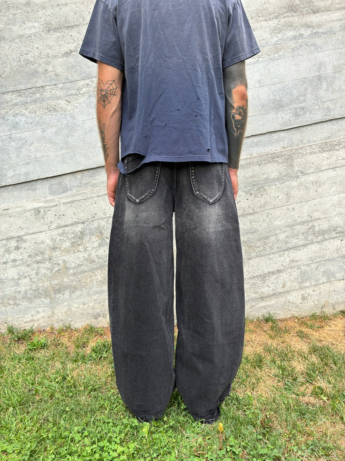 MOSES - Genuine Leather Knee Pad Denim