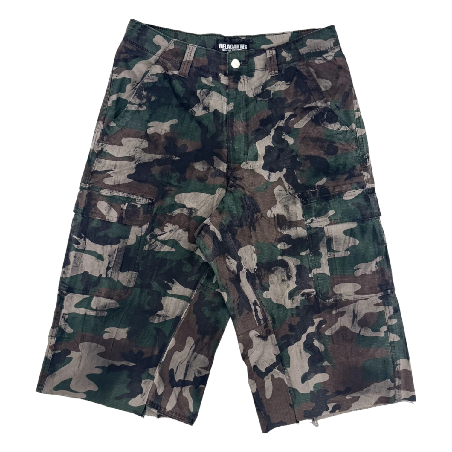 11 Stained Camo Shorts