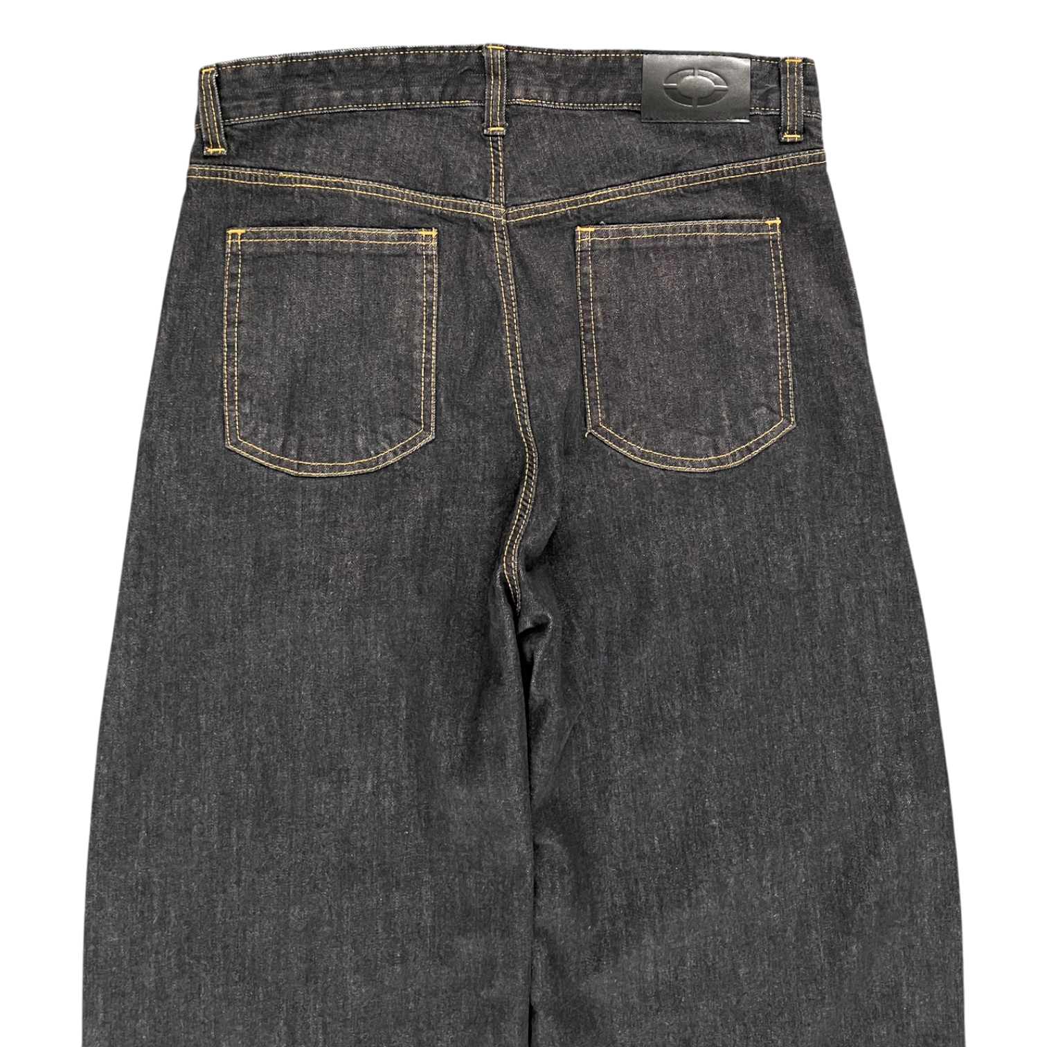 WIDE LEG SELVEDGE, DARK INDIGO/ORANGE STITCH