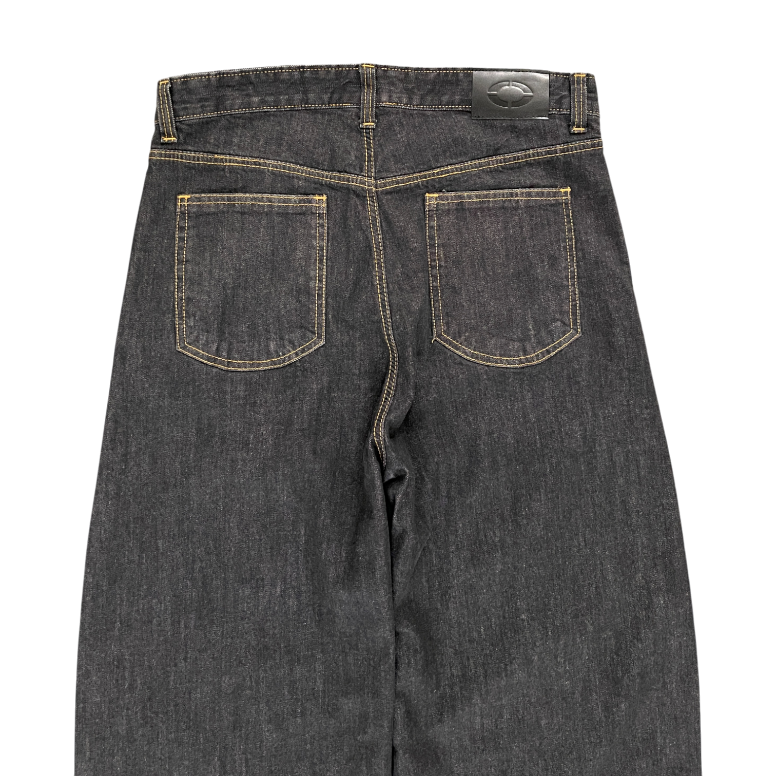 WIDE LEG SELVEDGE, DARK INDIGO/ORANGE STITCH