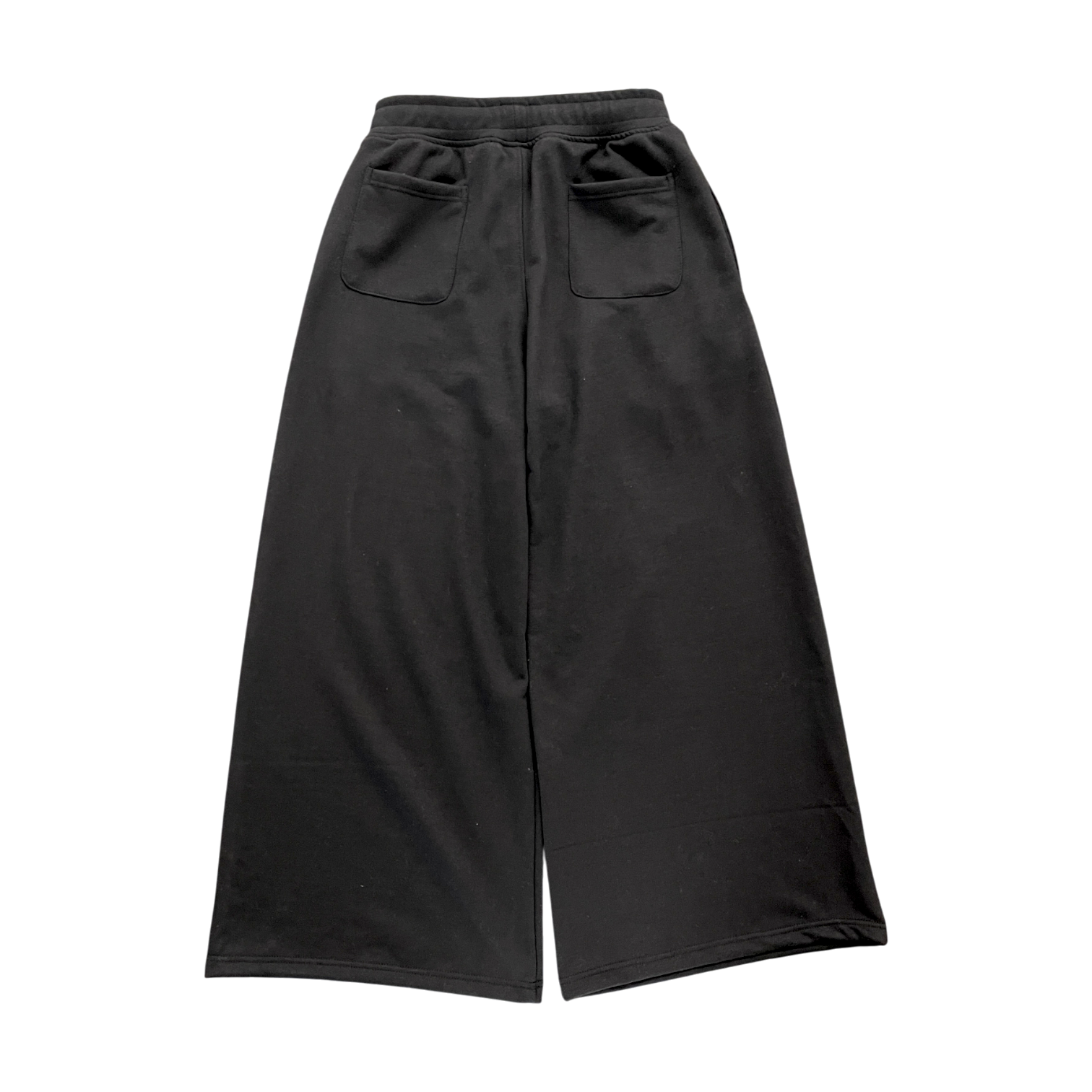 WIDE LEG SWEATS, BLACK