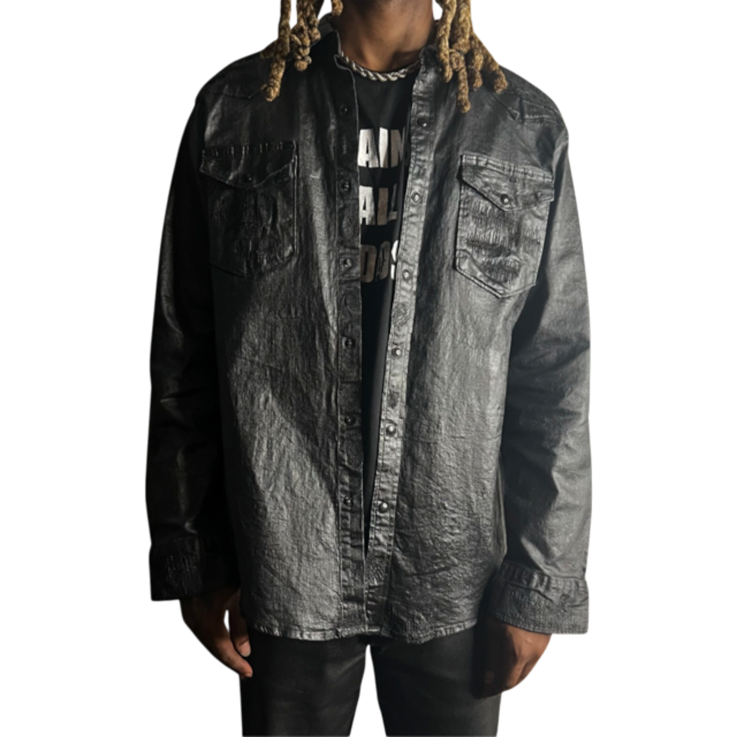 "Reaper" Waxed Button Up Shirt