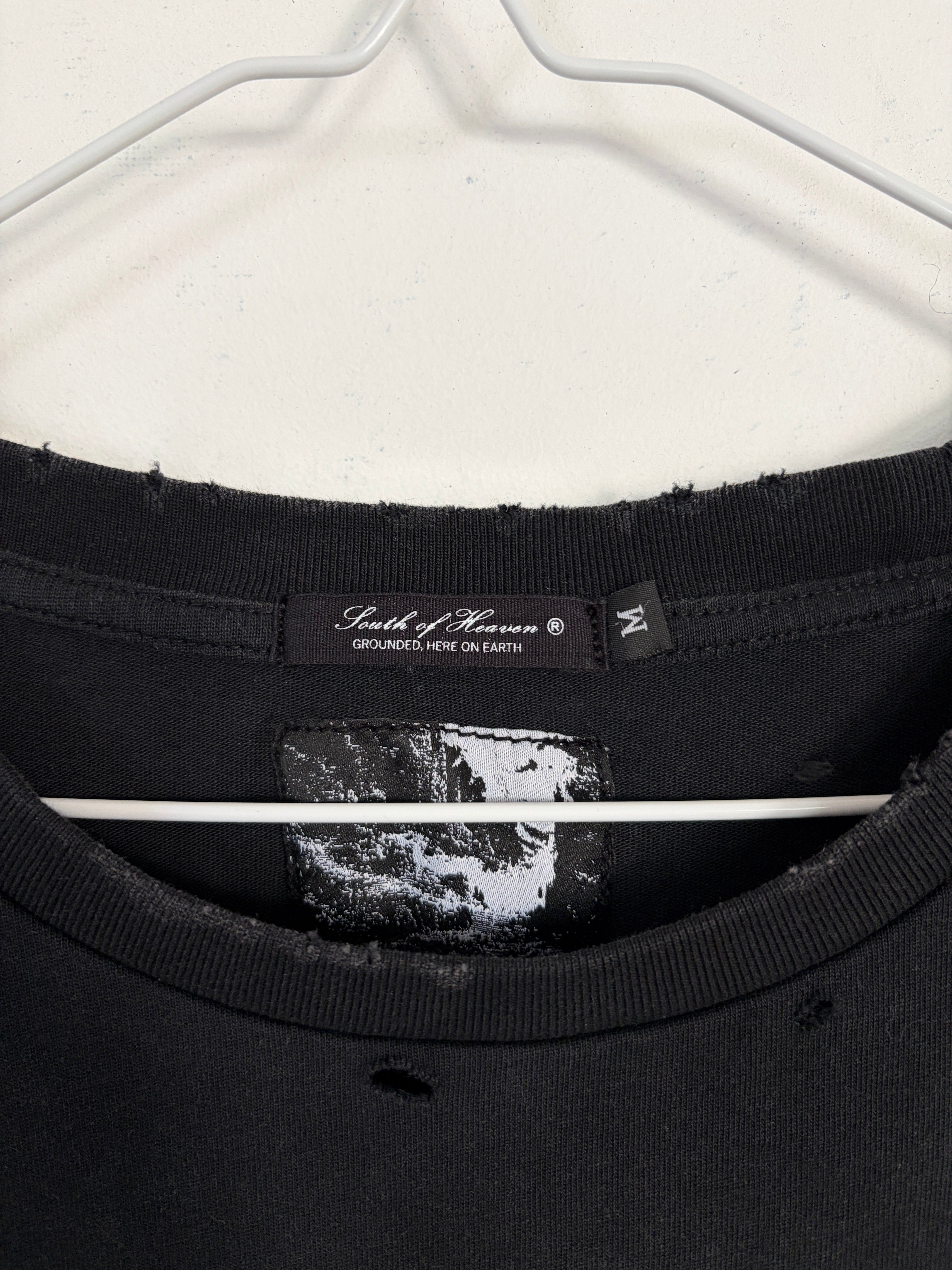 DISTRESSED SUNFADED T-SHIRT - BLACK – Lowheads