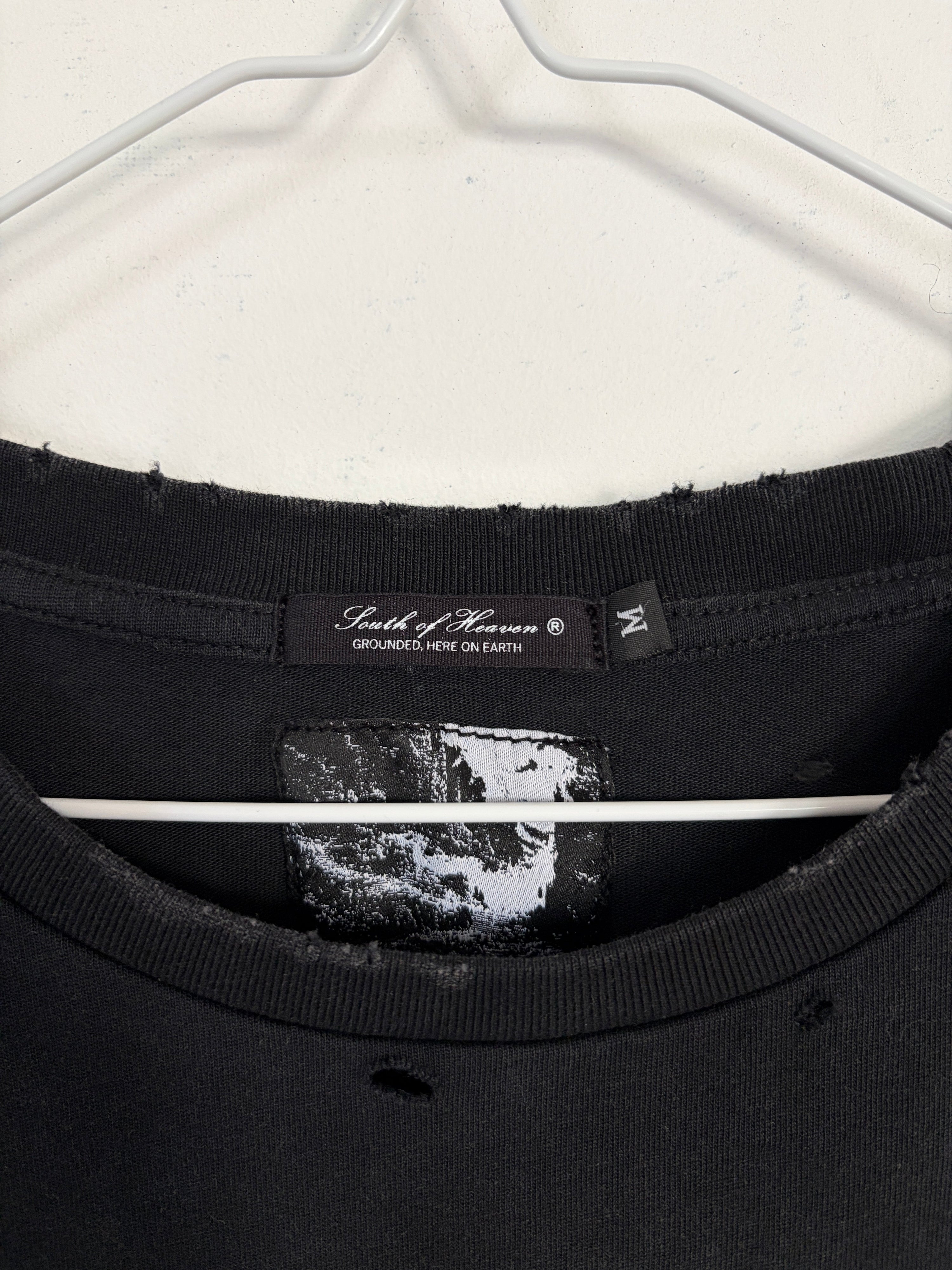 DISTRESSED SUNFADED T-SHIRT - BLACK