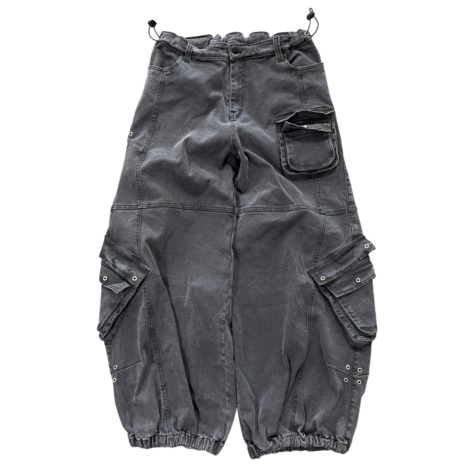 ARMY FATIGUES, WASHED BLACK