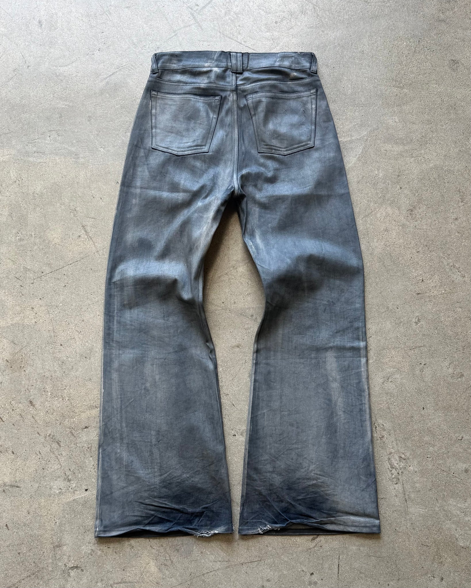 BASE .01 'MOTH BEIGE' COATED DENIM
