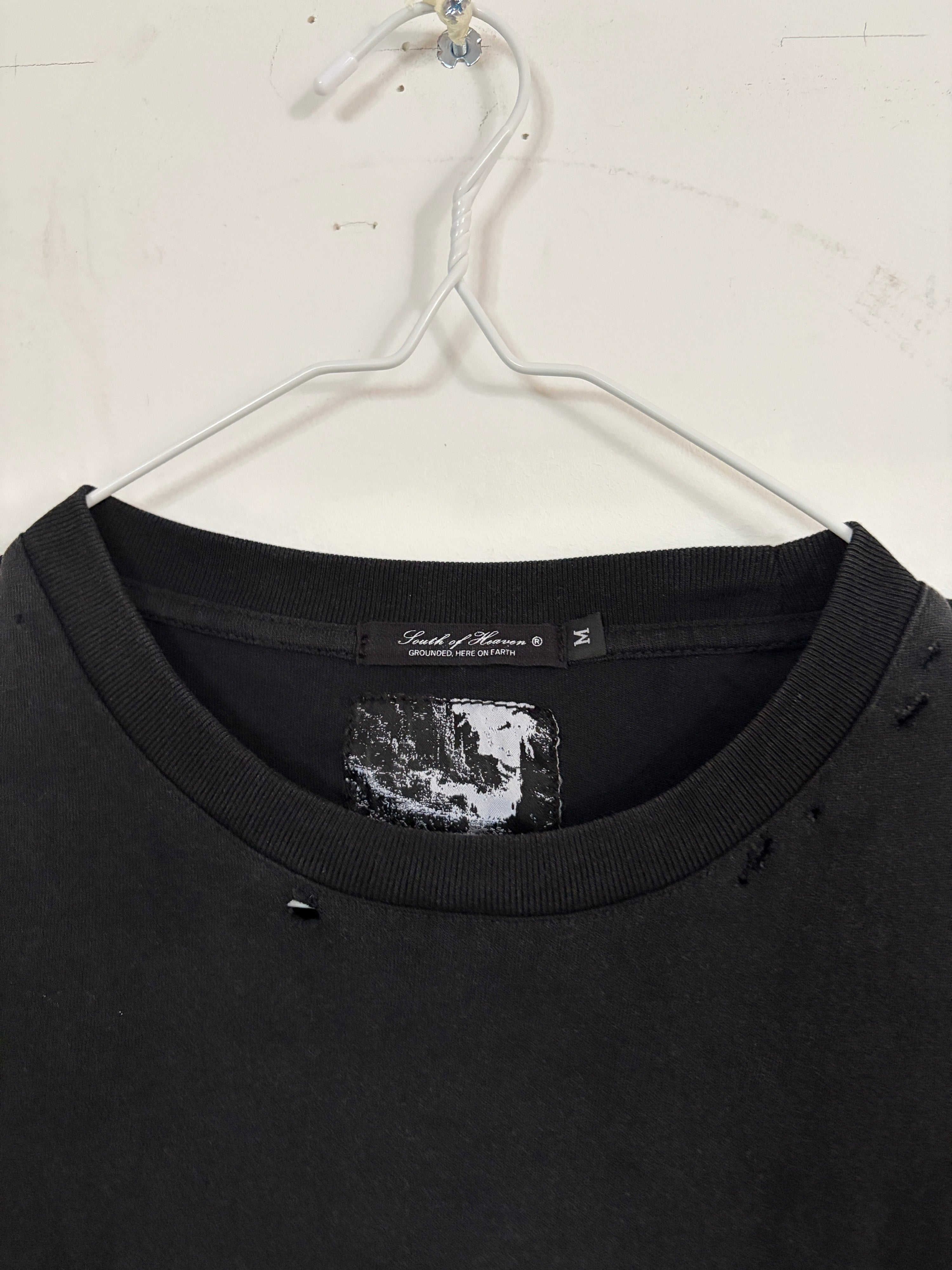 DISTRESSED POCKET LONGSLEEVE - ANTHRACITE