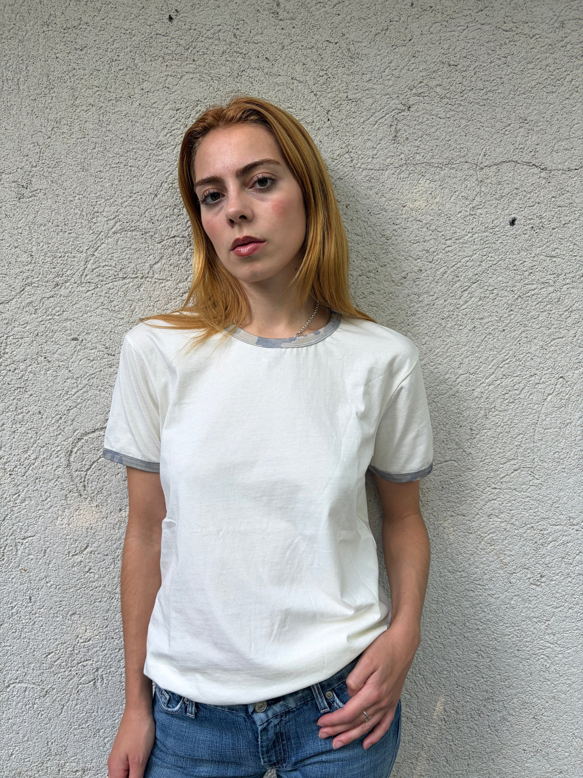 ASSAN RINGER TEE - White / Camo