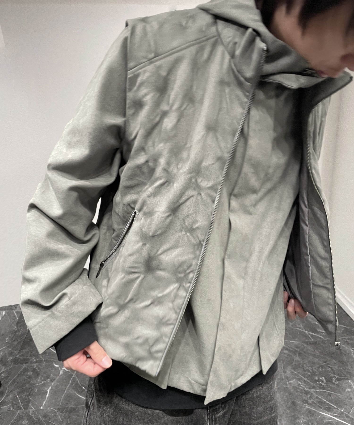 Leaf vein VEST SUEDE