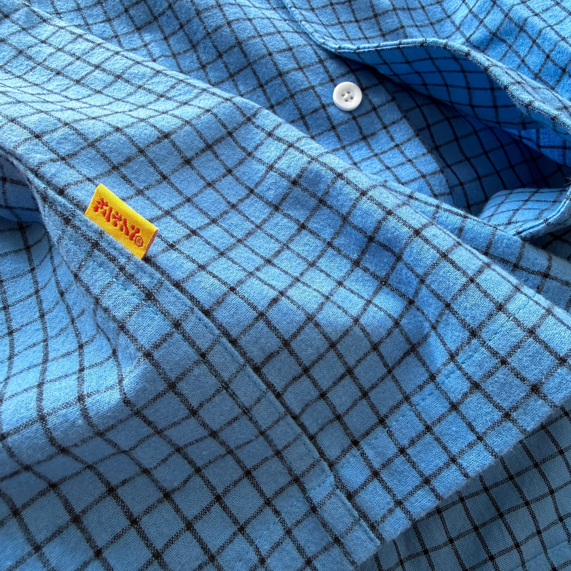 filthy® graph button up shirt (blue)