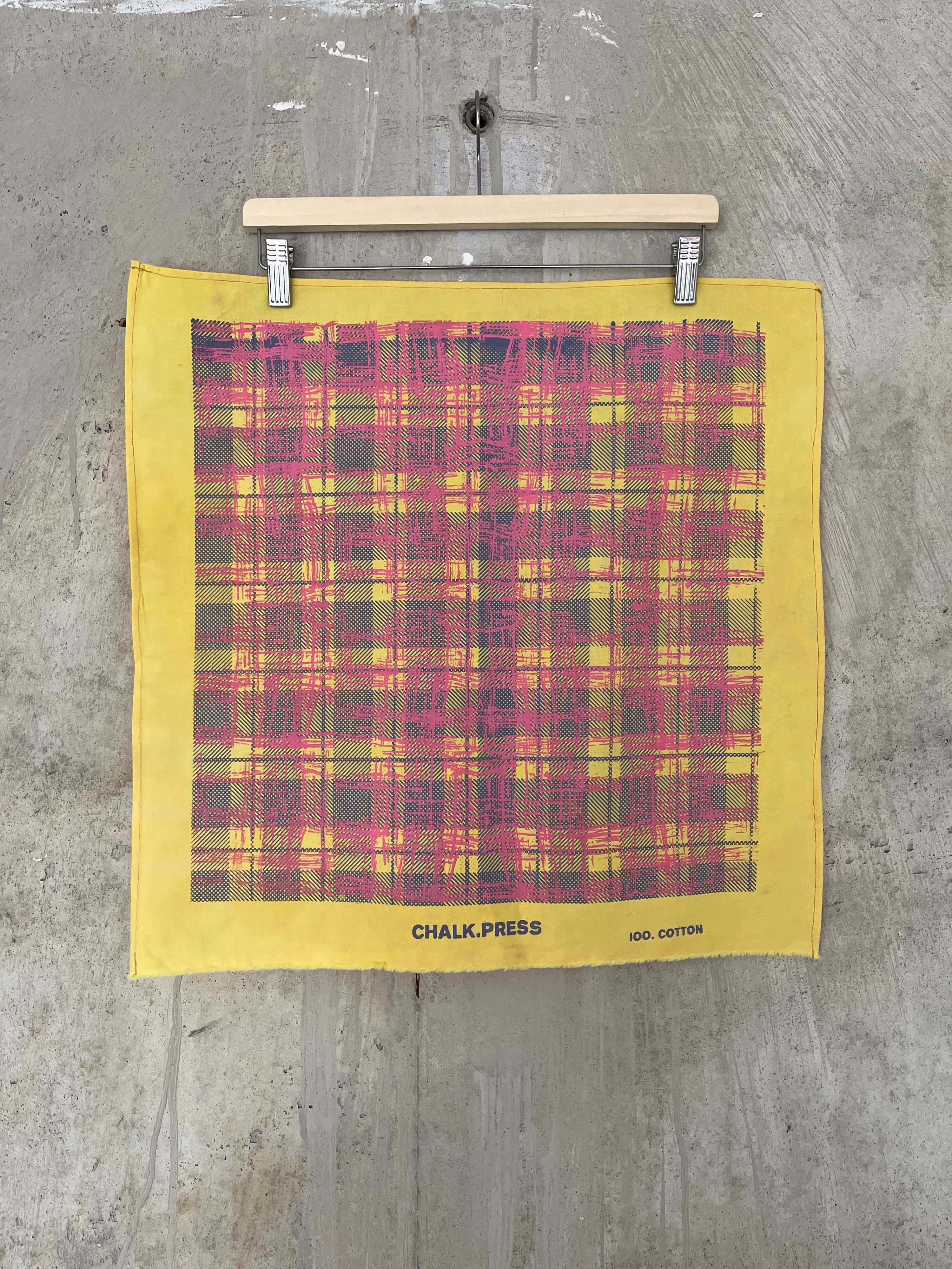 Bandana - Turmeric 2 Layer Crazy Plaid (Purple/Pink) (Copy)