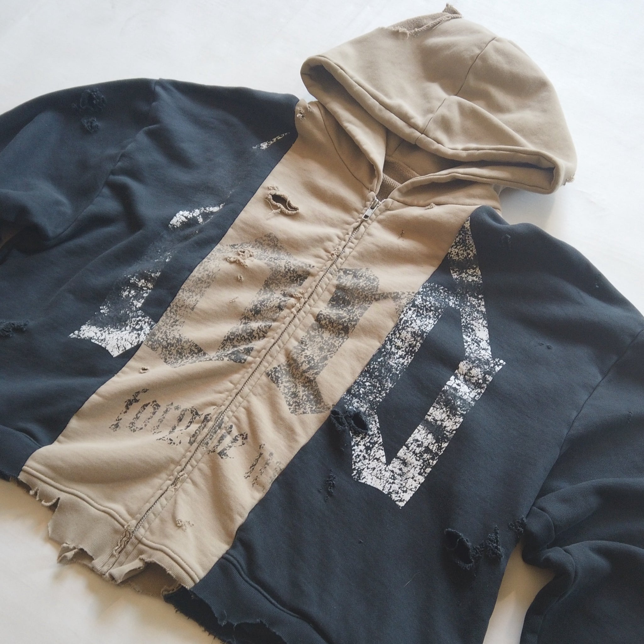 Without Lords Distressed Zip Up x WSTAM