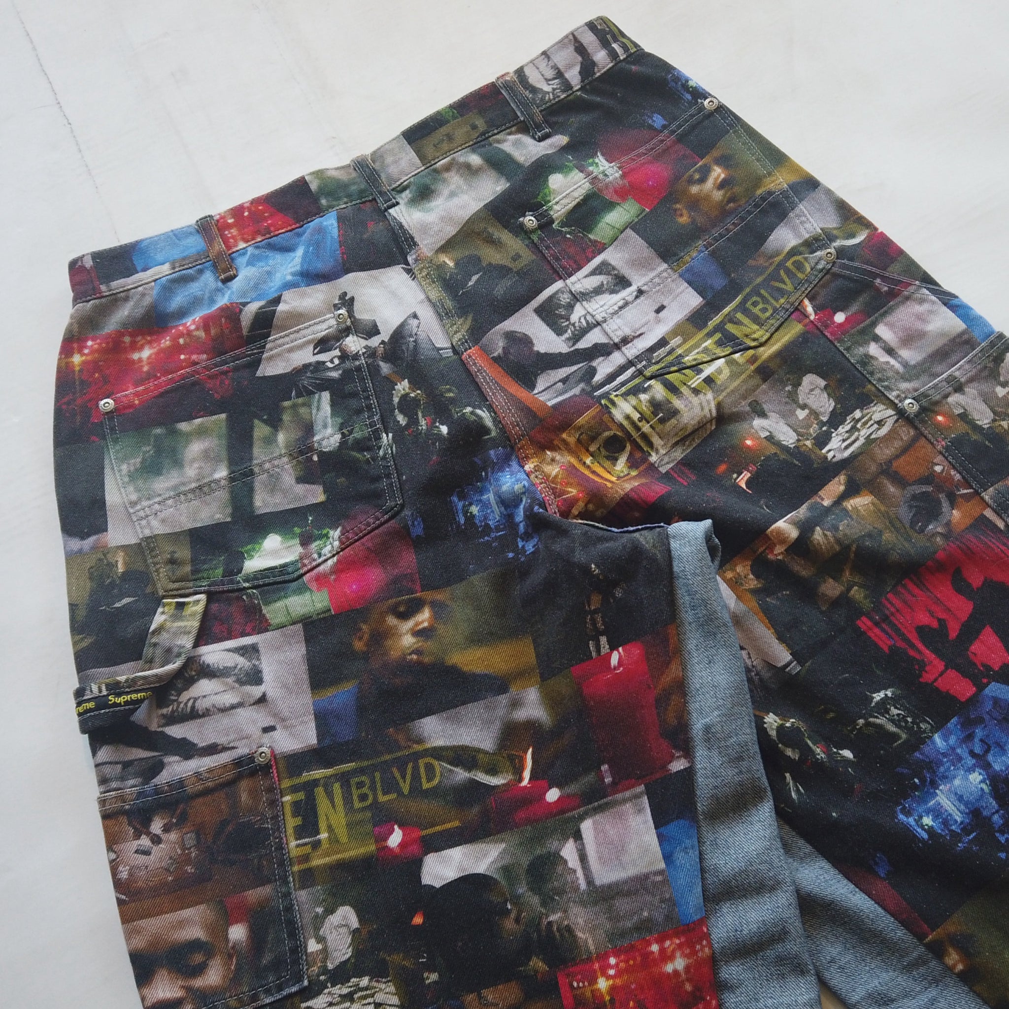 Supreme Nas & DMX Collage Double Knee Denim Painter Pants x WSTAM