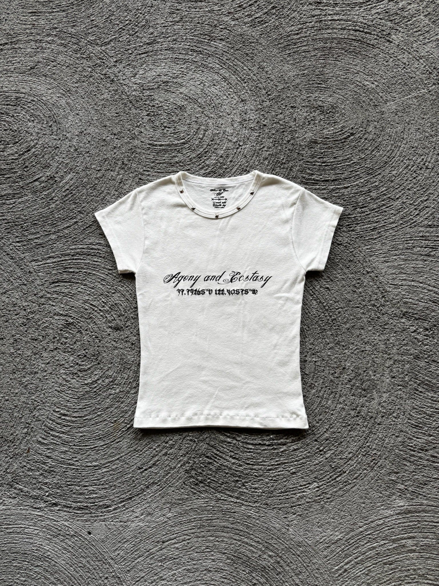 WITHOUT A CAUSE White Coordinates Baby Tee