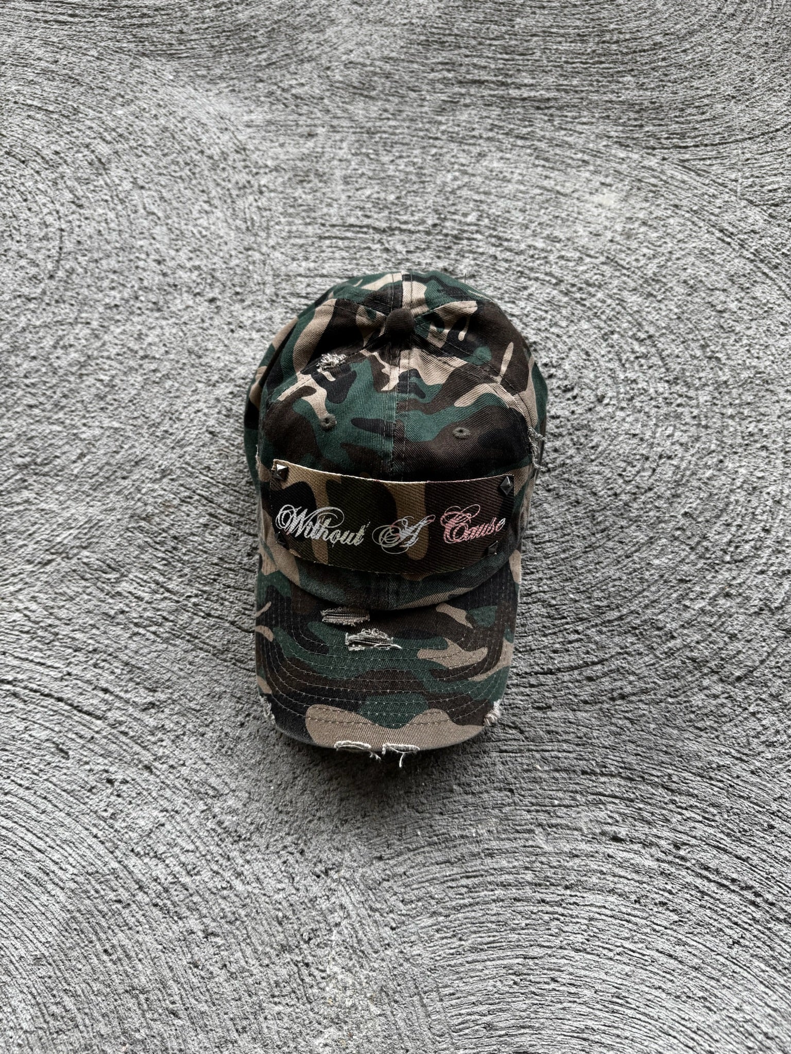 WITHOUT A CAUSE Studded Patch Hat