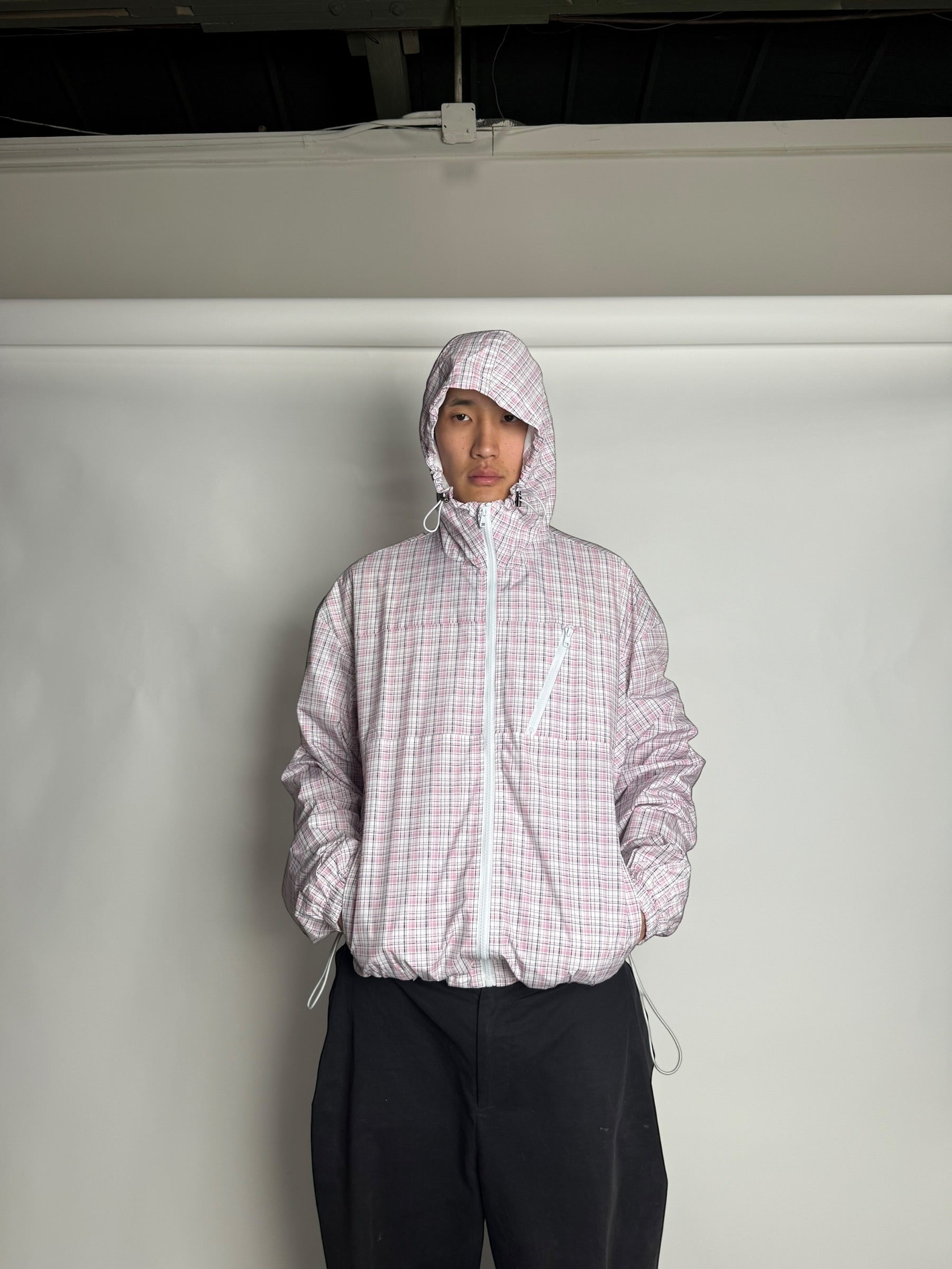 Plaid Windbreaker, Pink