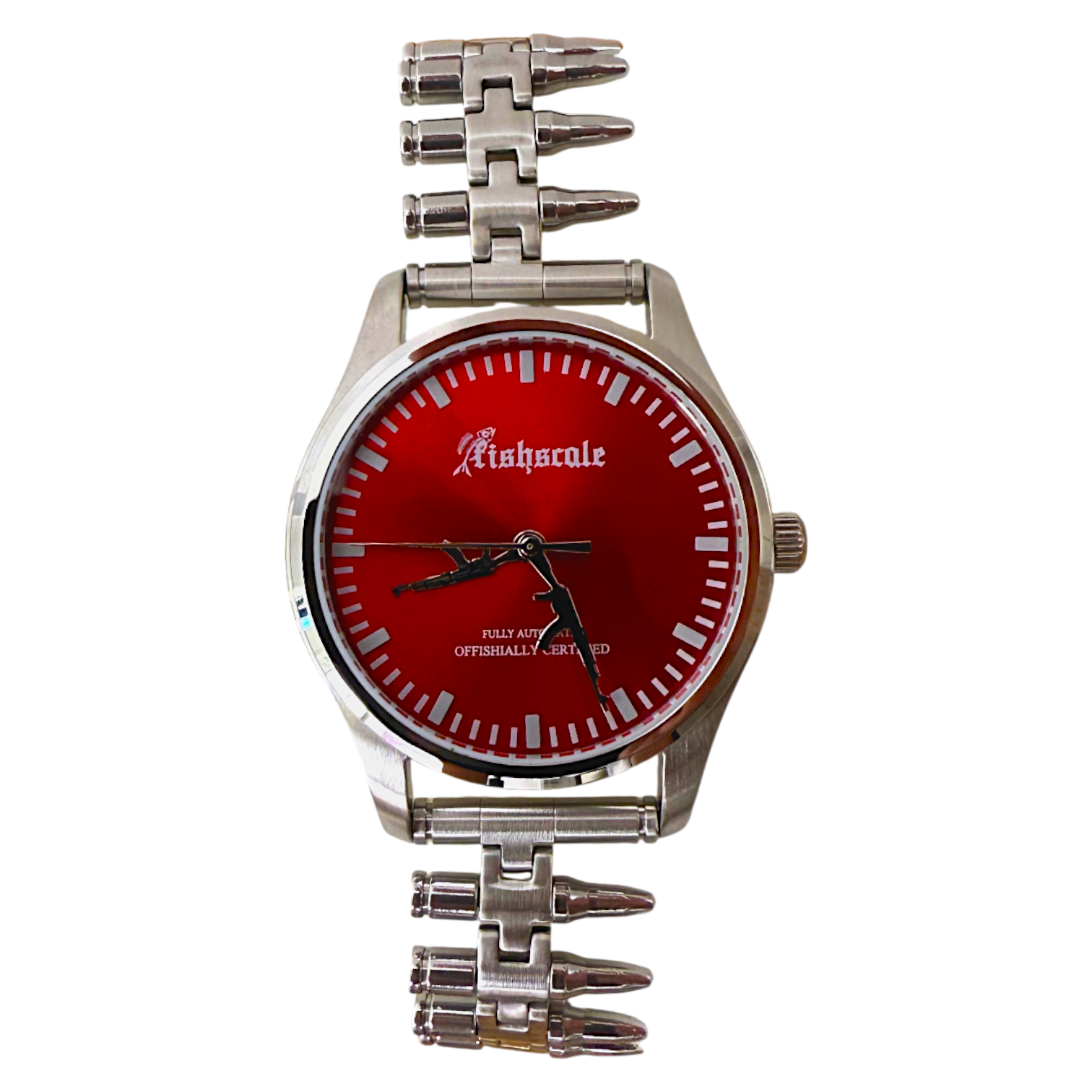 FULLY AUTOMATIC WATCH (SILVER/RED)