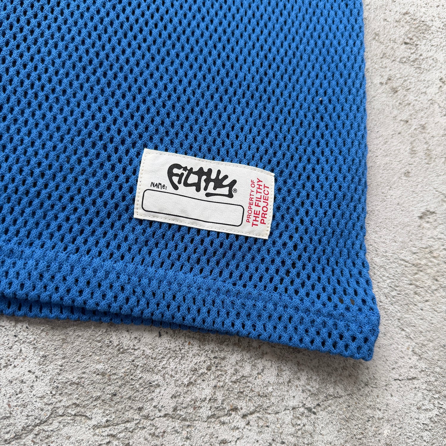 filthy® cotton fishnet swingman jersey (blue)