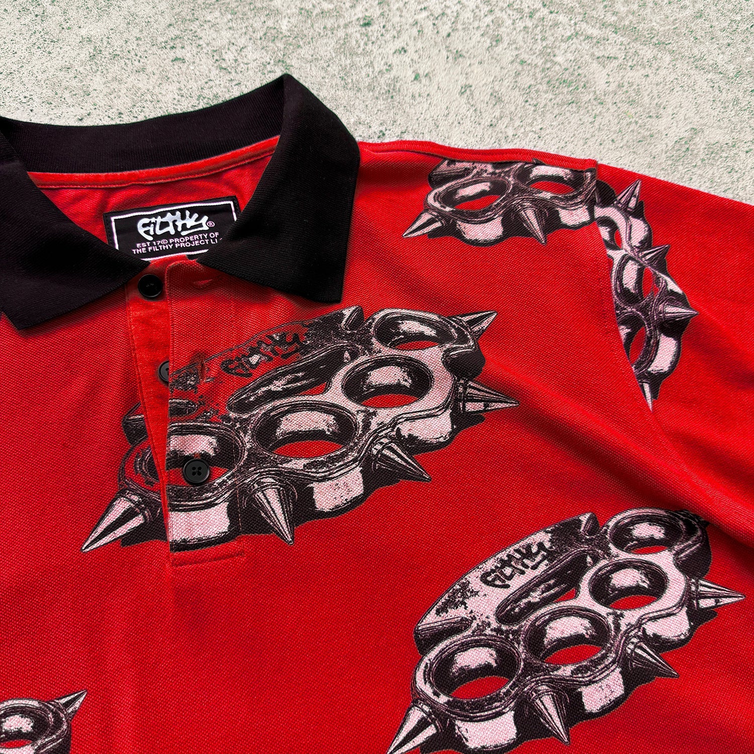 filthy® brass all-over polo (red)