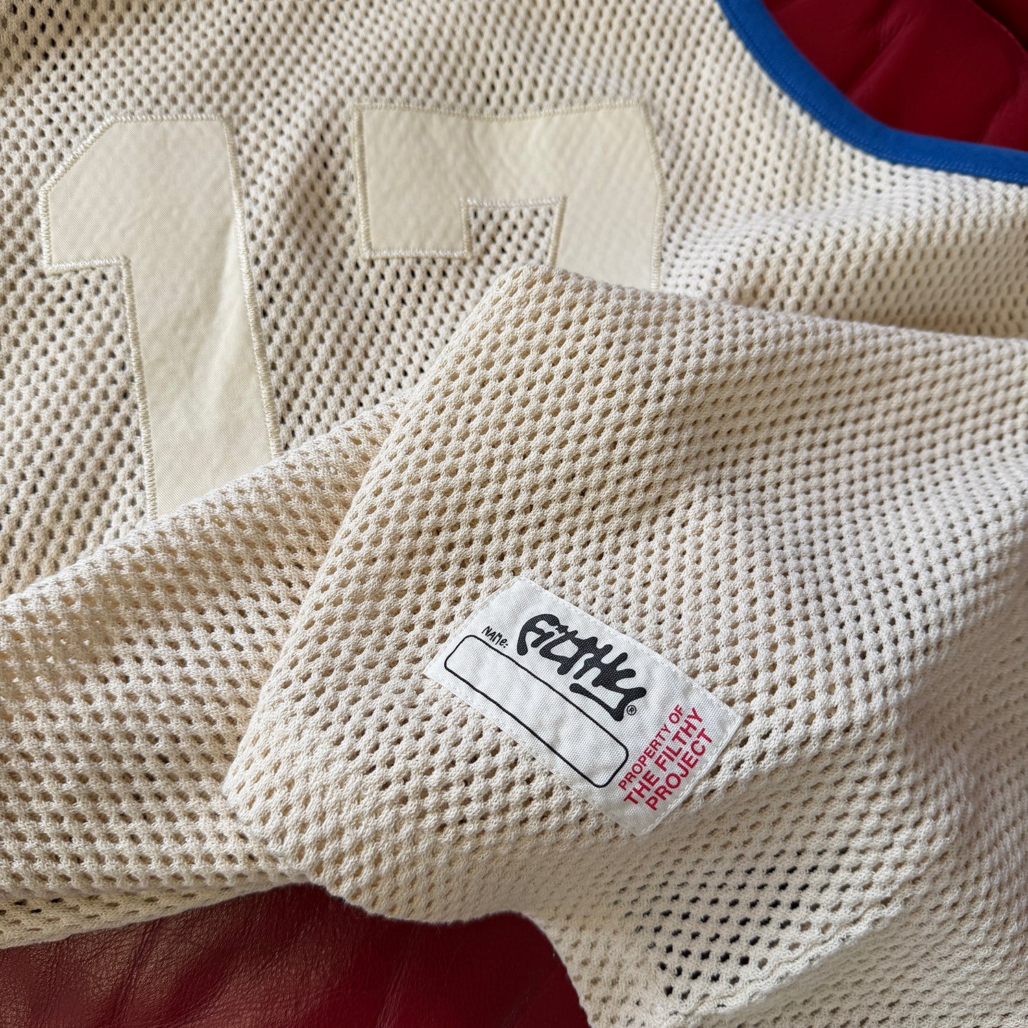 filthy® cotton fishnet swingman jersey (natural)