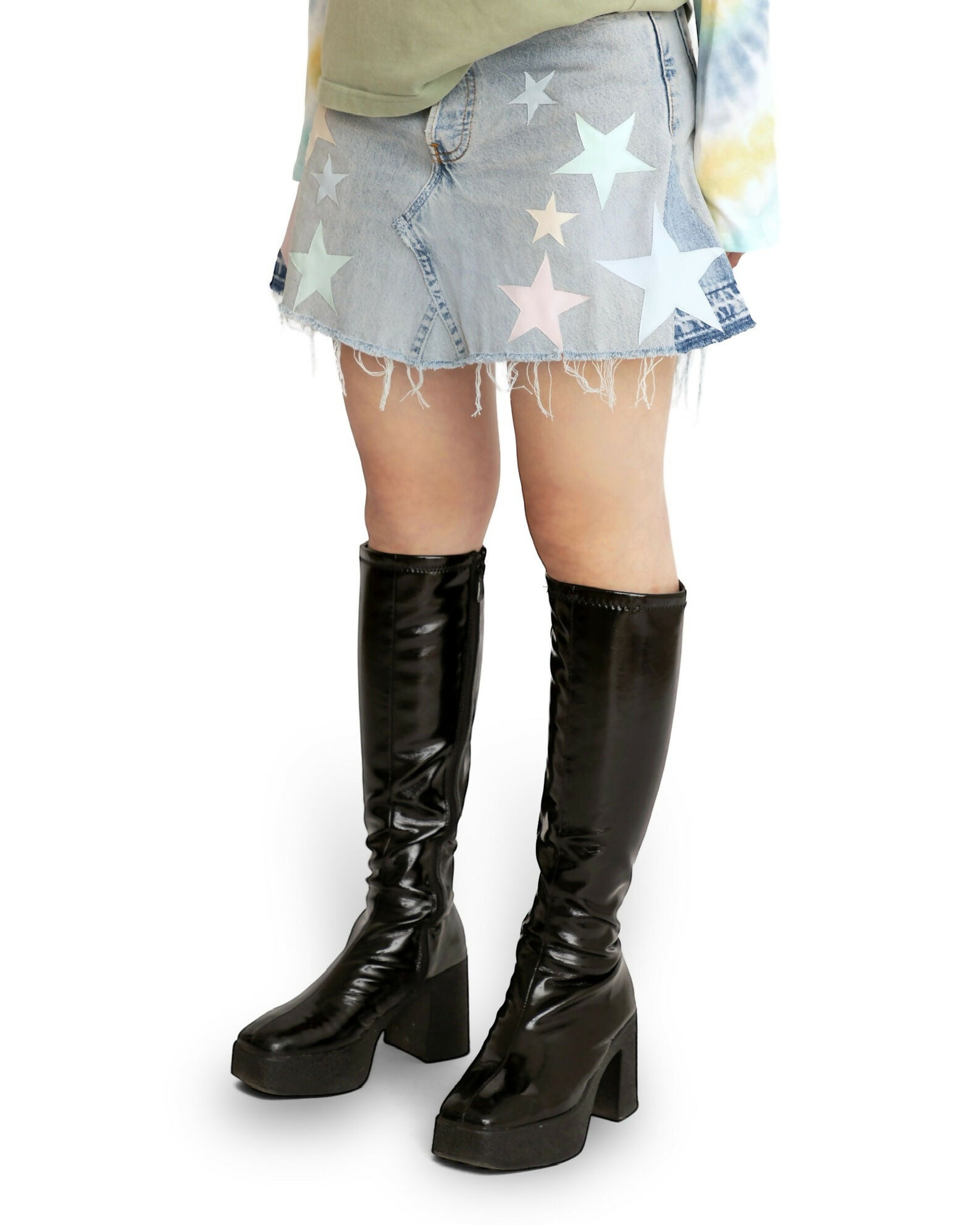 STAR DENIM SKIRT