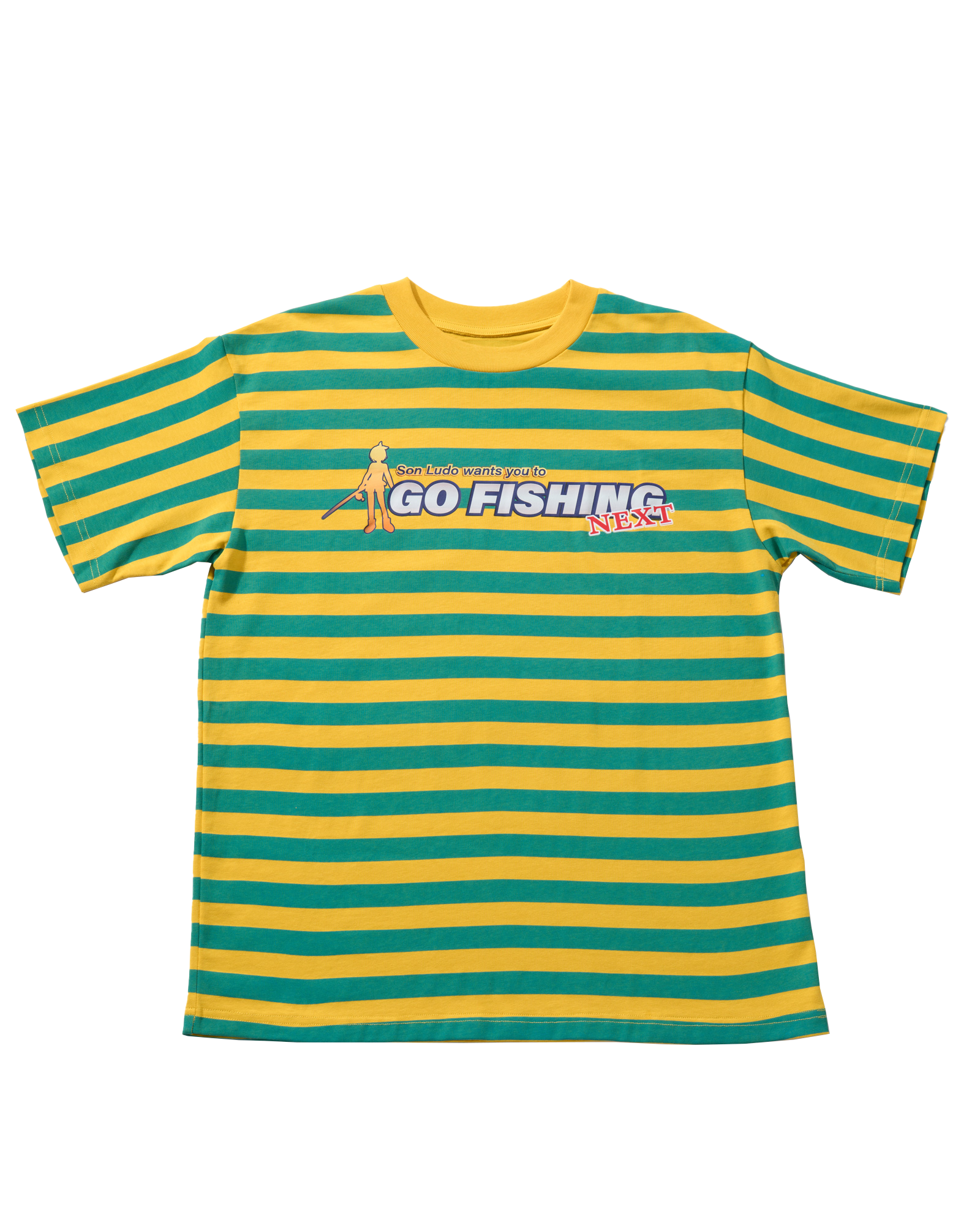 YELLOW/LIGHT BLUE GO FISHING T-SHIRT