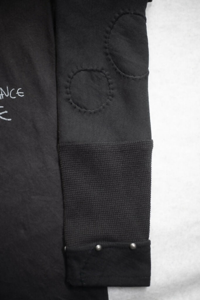 "Dance Here" Reconstructed Layered Long-Sleeve T-Shirt (Black)