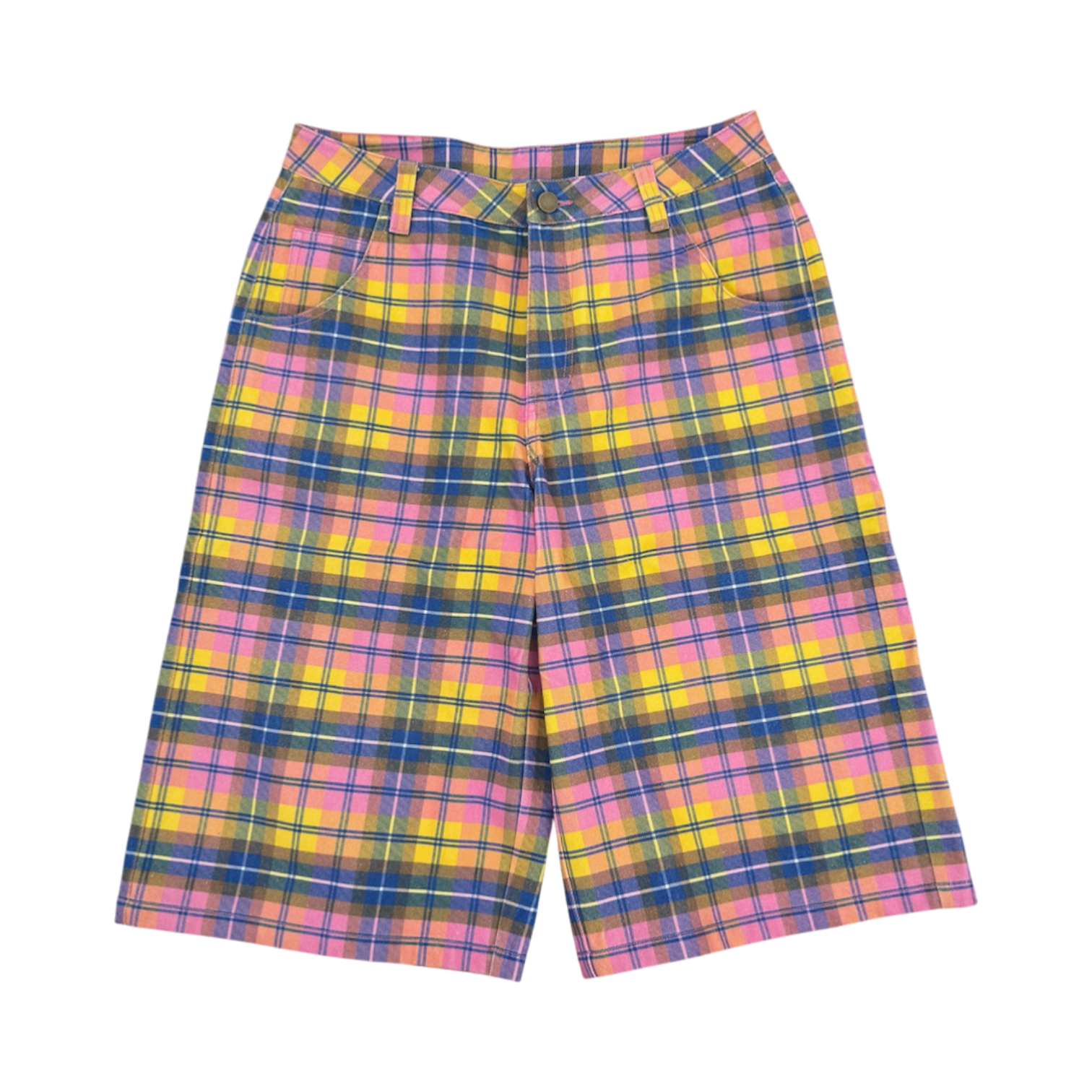 Kida's Plaid Denim Shorts