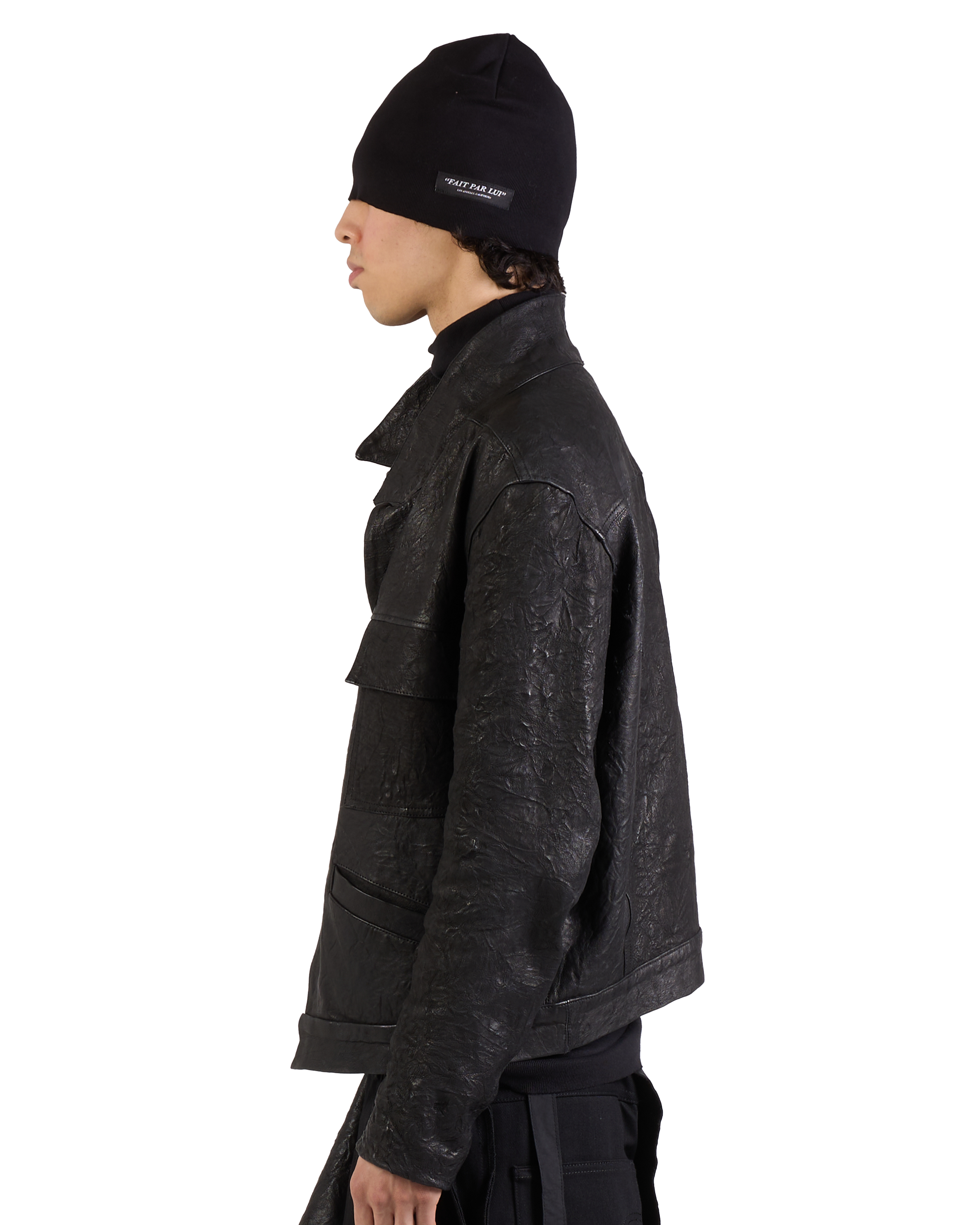 LEATHER UTILITY JACKET