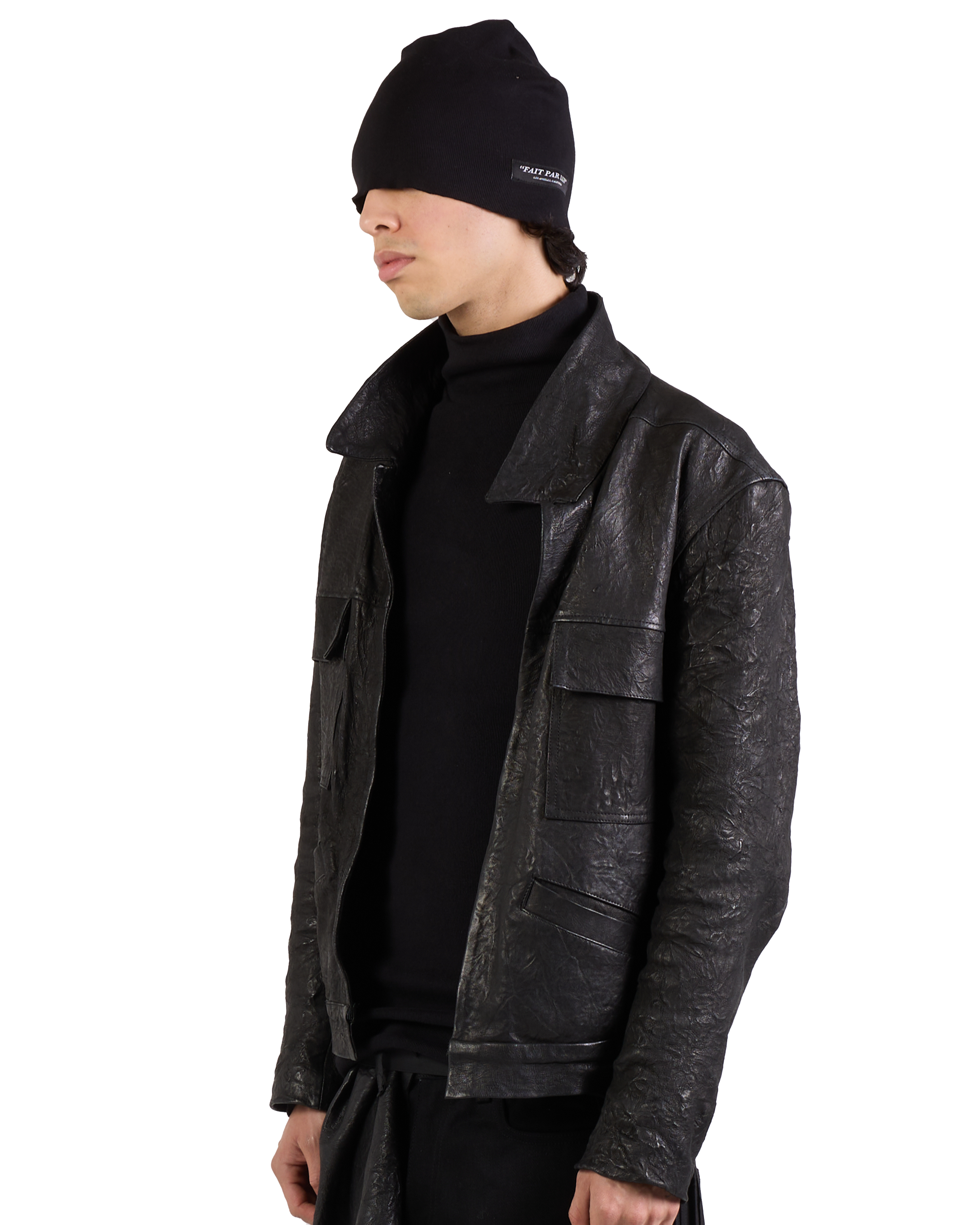 LEATHER UTILITY JACKET