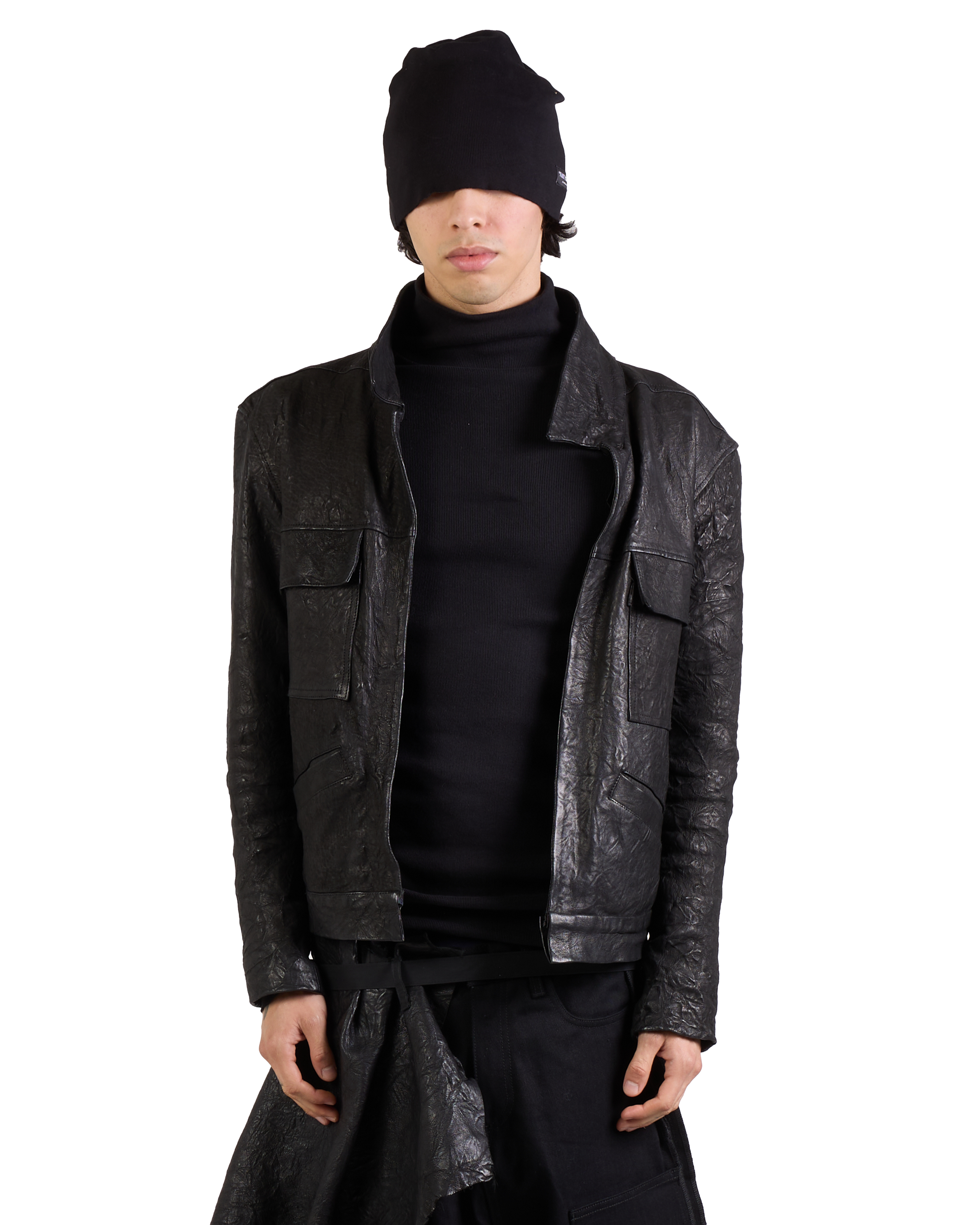 LEATHER UTILITY JACKET