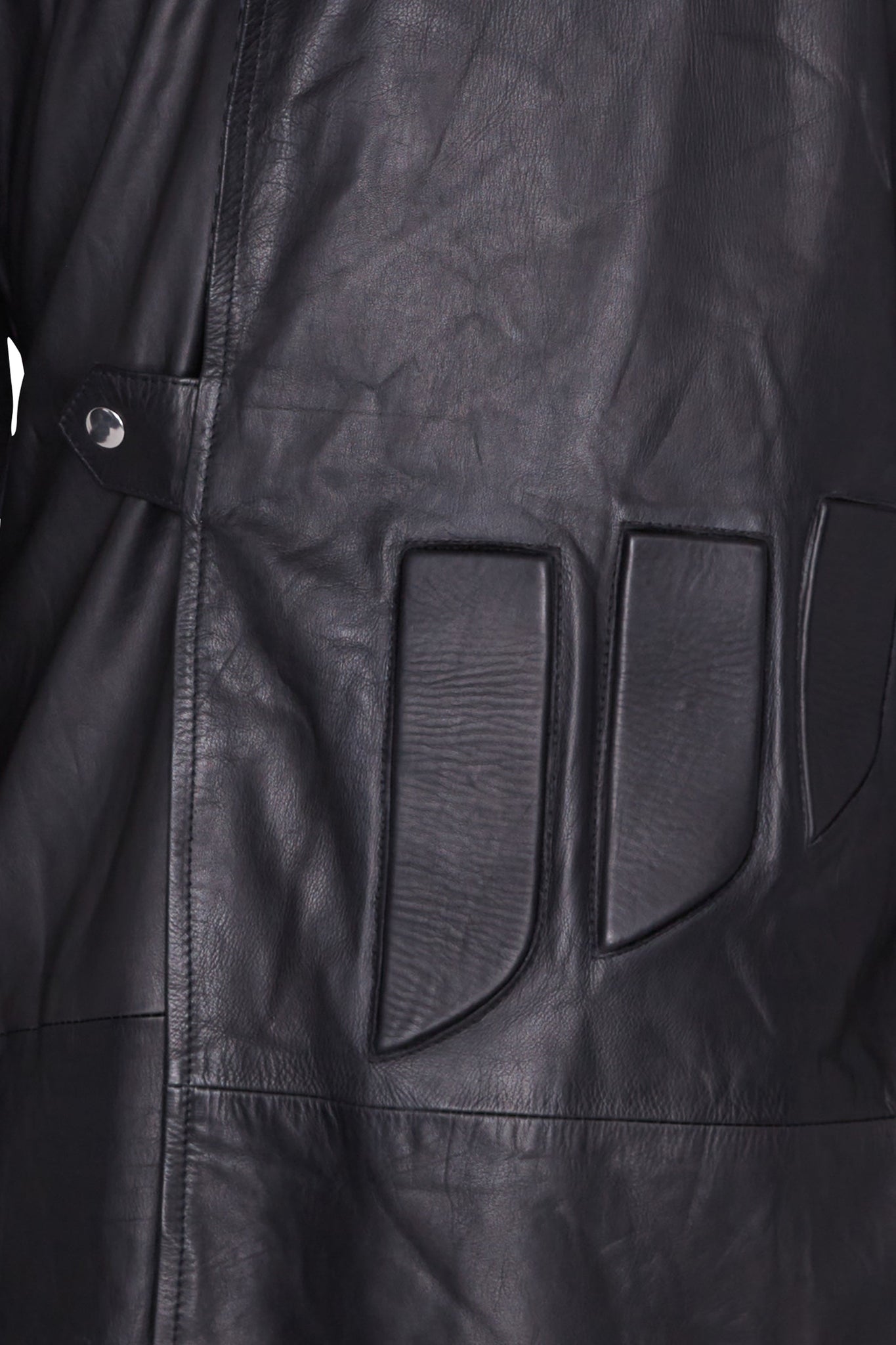 "Aswad" Leather Moto Trenchcoat