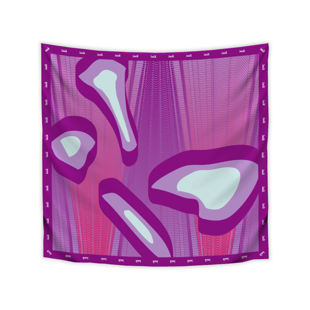 Radar Print Silk Scarf