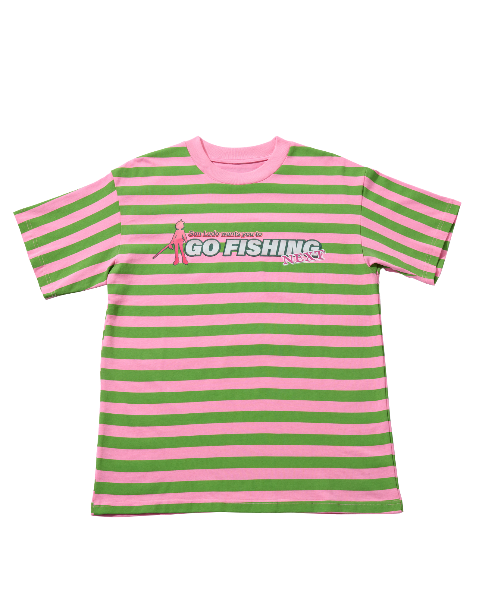 GO FISHING T-SHIRT PINK/GREEN
