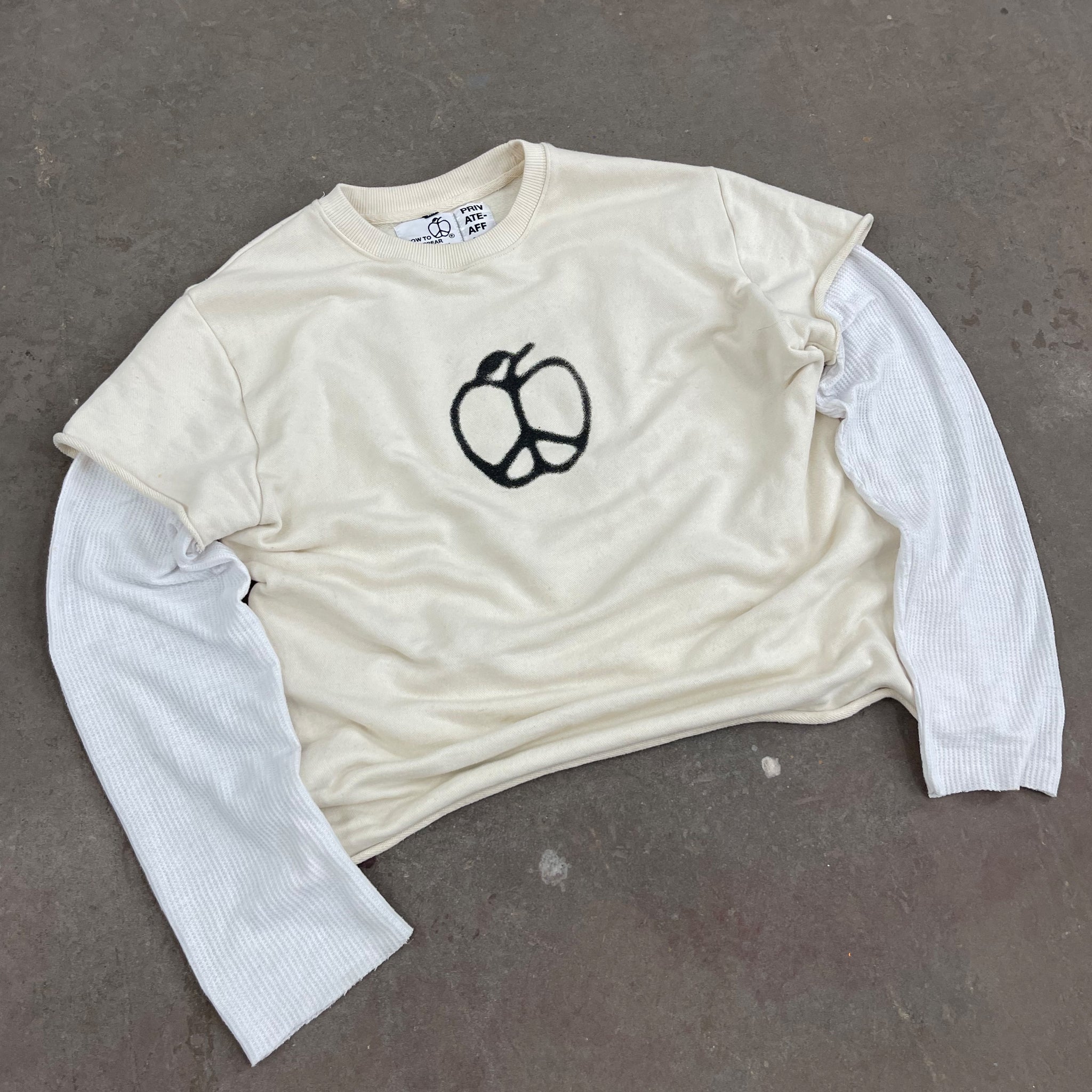 double sleeved terry tee (extended sleeves)