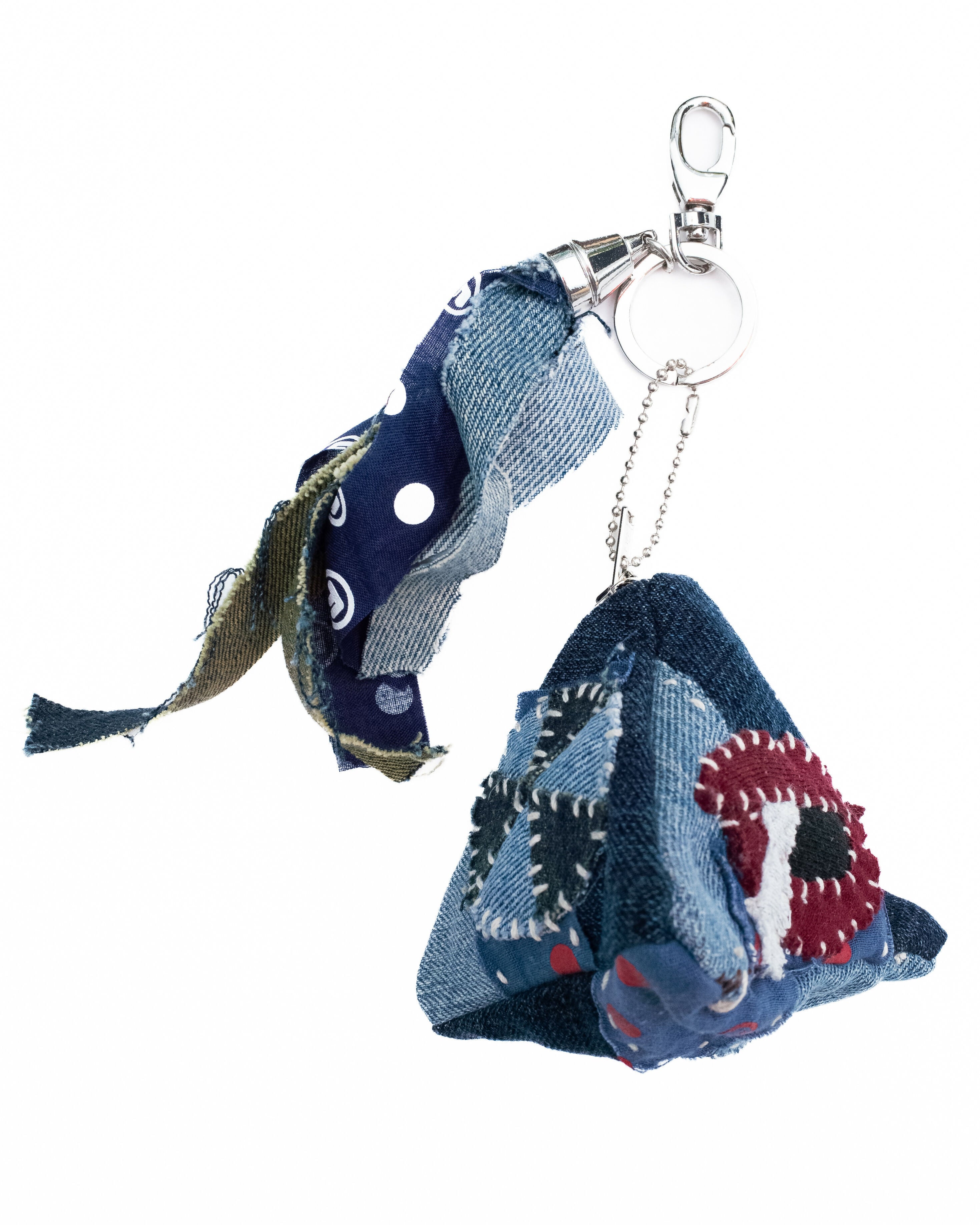 OriginalFani®design/Aki's Gallery® Denim Pyramid Pouch Keychain