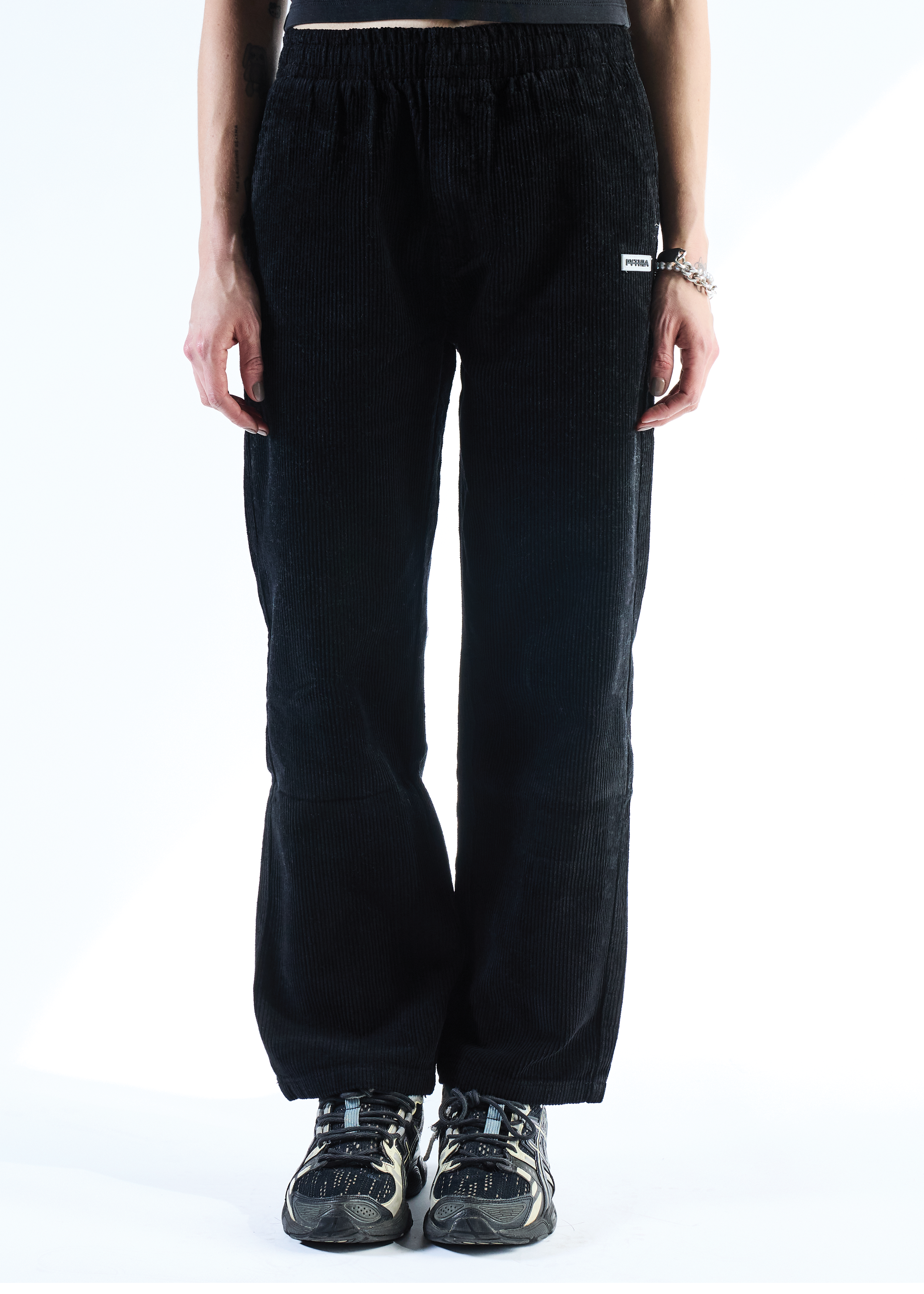 CORDUROY LOUNGE PANTS - BLACK
