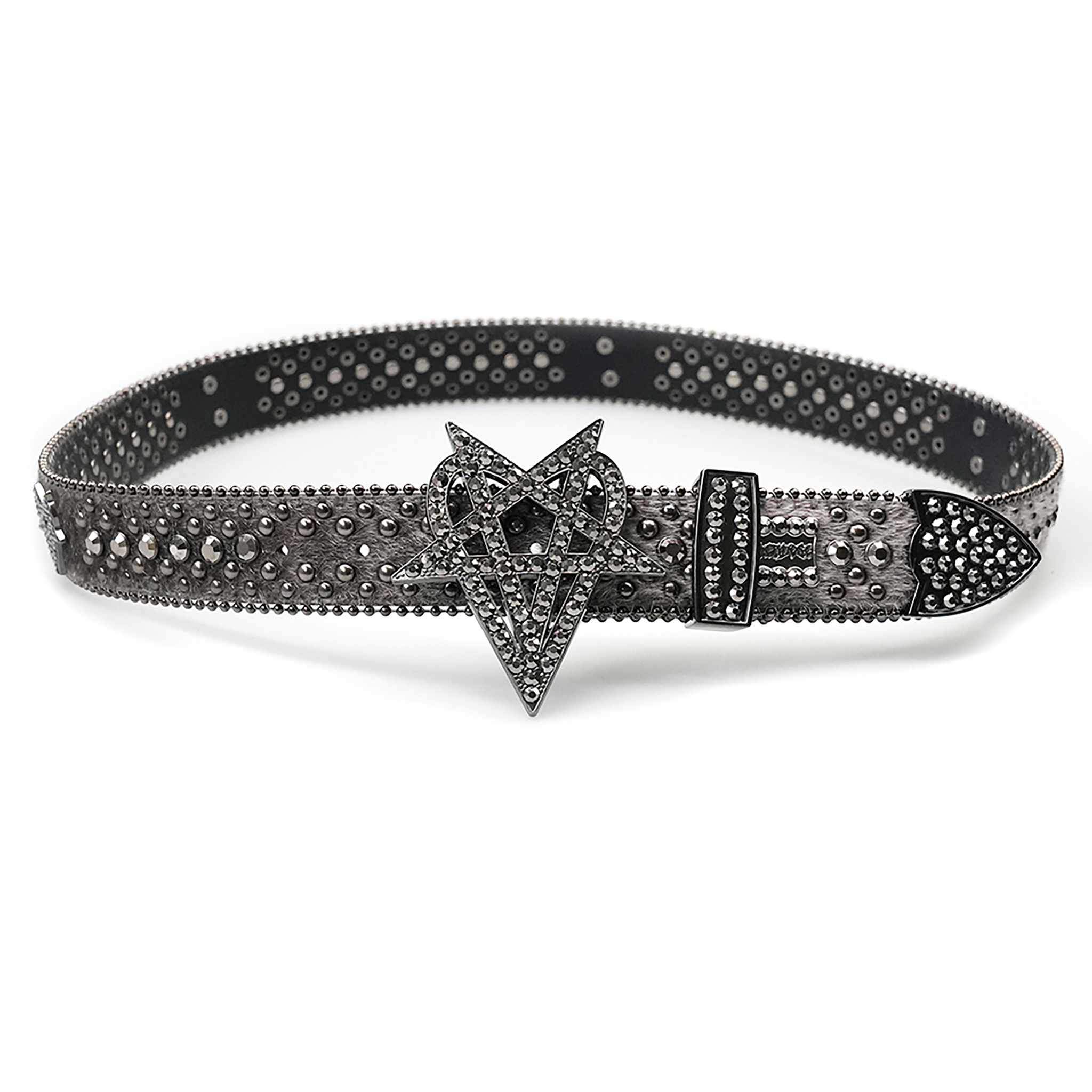 "OVD STUDDED BELT" - WOLF GREY