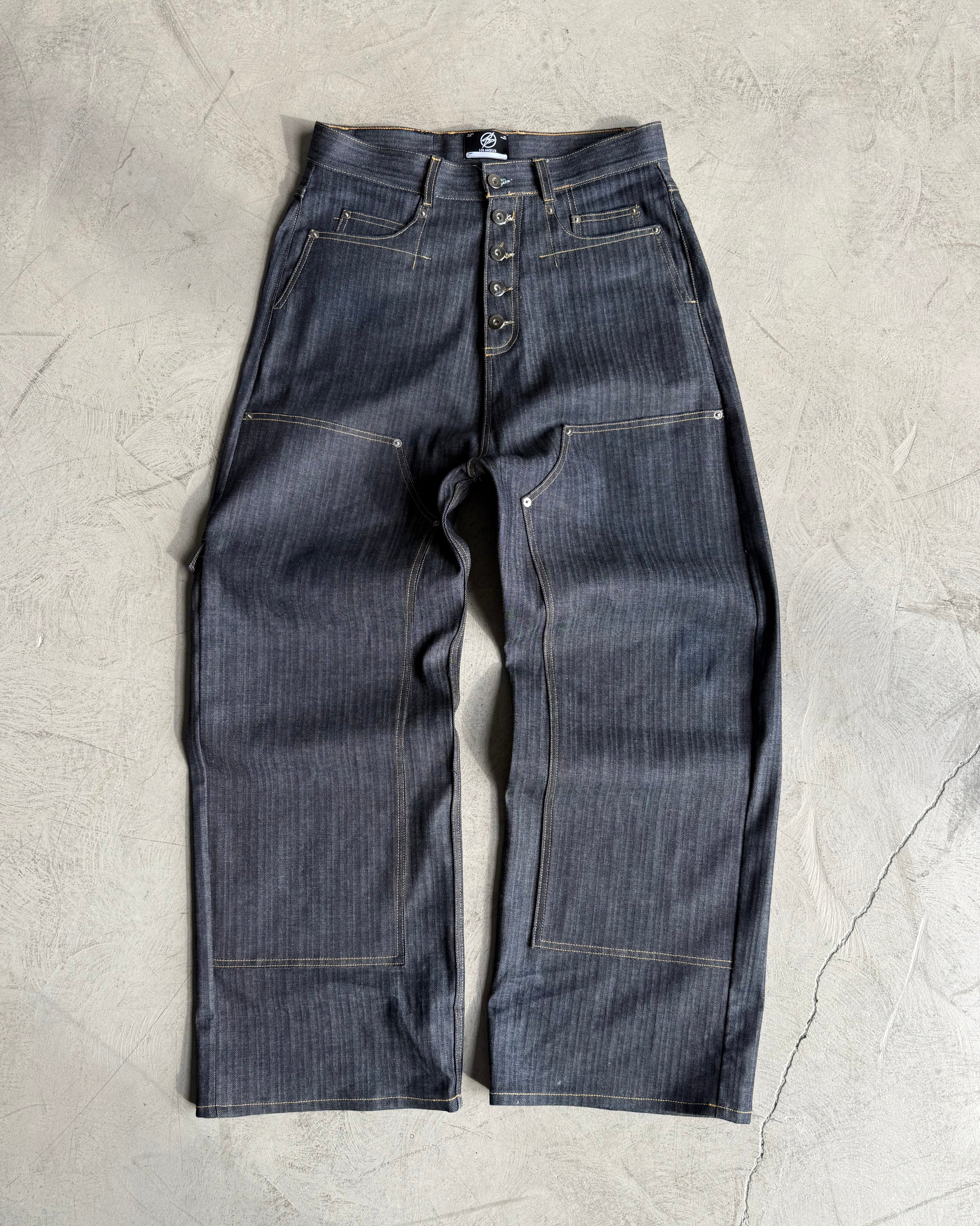 CORE 0.3 'GREY' BAGGY JAPANESE HERRINGBONE DENIM